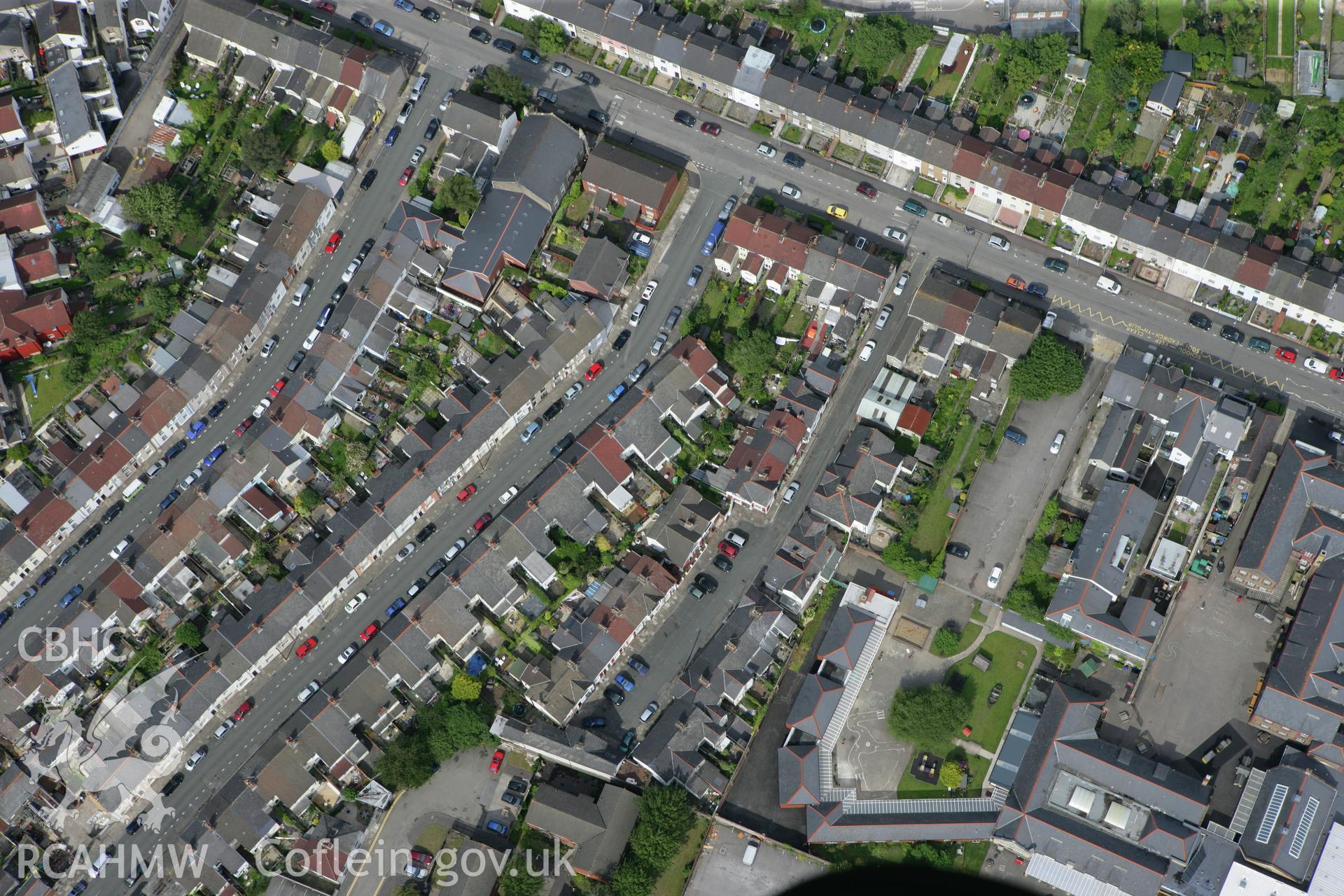 RCAHMW colour oblique photograph of Severn Road Mosque. Taken by Toby Driver on 13/06/2011.