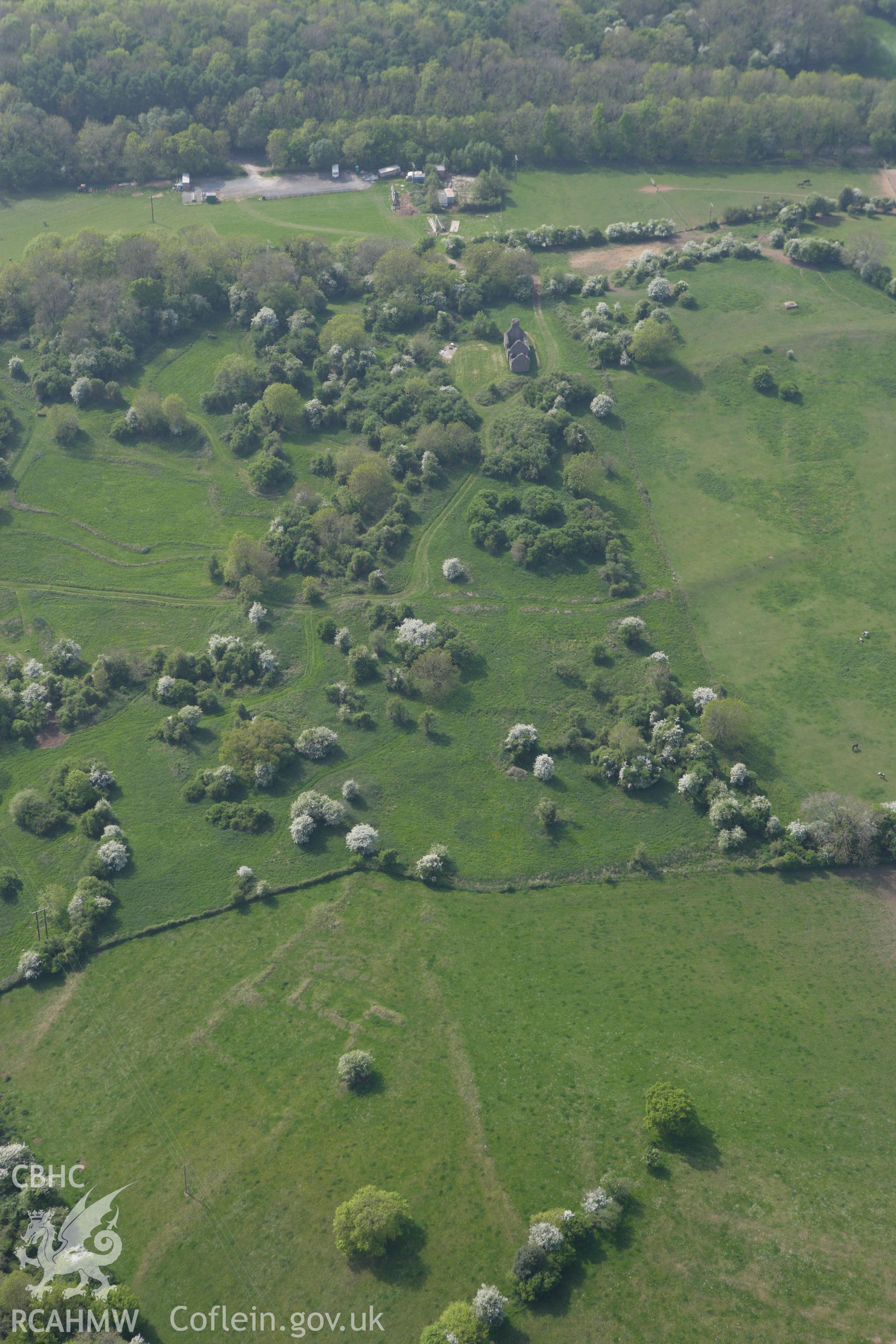 RCAHMW colour oblique photograph of Runston medieval village earthworks. Taken by Toby Driver on 26/04/2011.