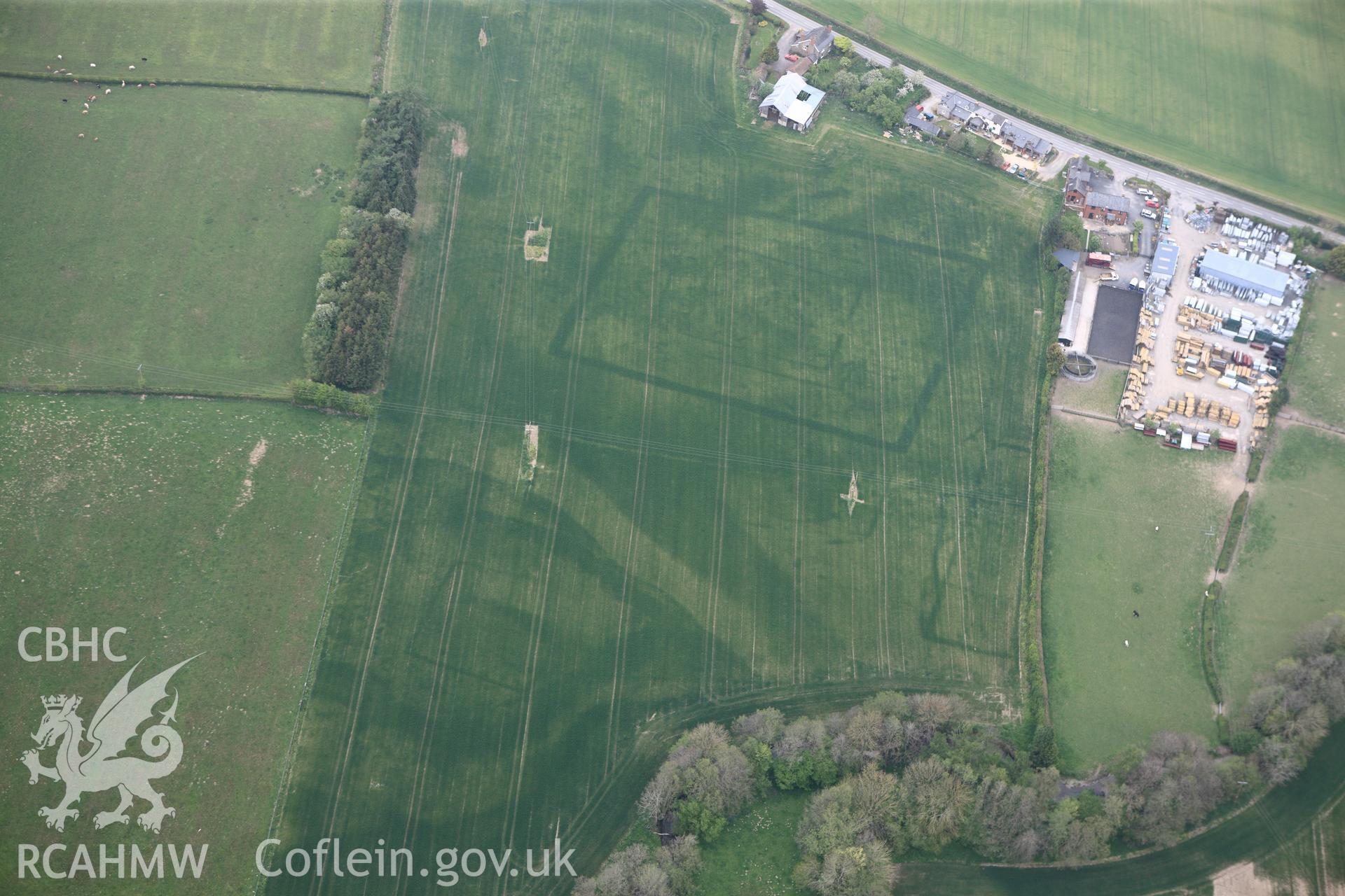 RCAHMW colour oblique photograph of Broad Heath Roman villa. Taken by Toby Driver on 26/04/2011.