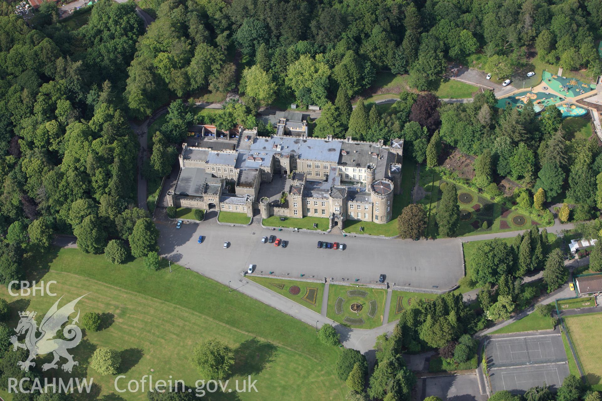 RCAHMW colour oblique photograph of Cyfarthfa Castle, Merthyr Tydfil. Taken by Toby Driver on 13/06/2011.