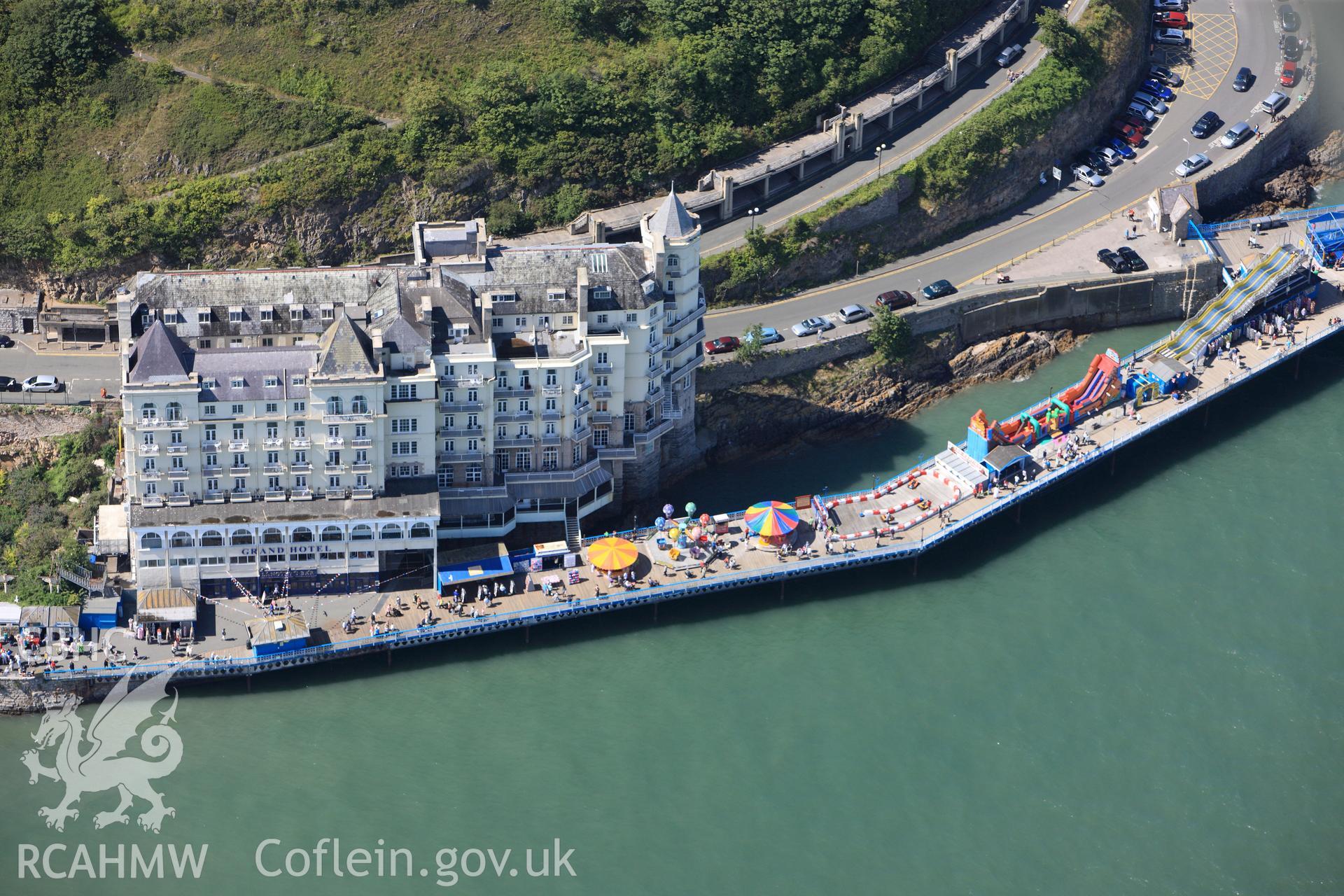 RCAHMW colour oblique photograph of Grand Hotel, Happy Valley Road, Llandudno. Taken by Toby Driver on 20/07/2011.