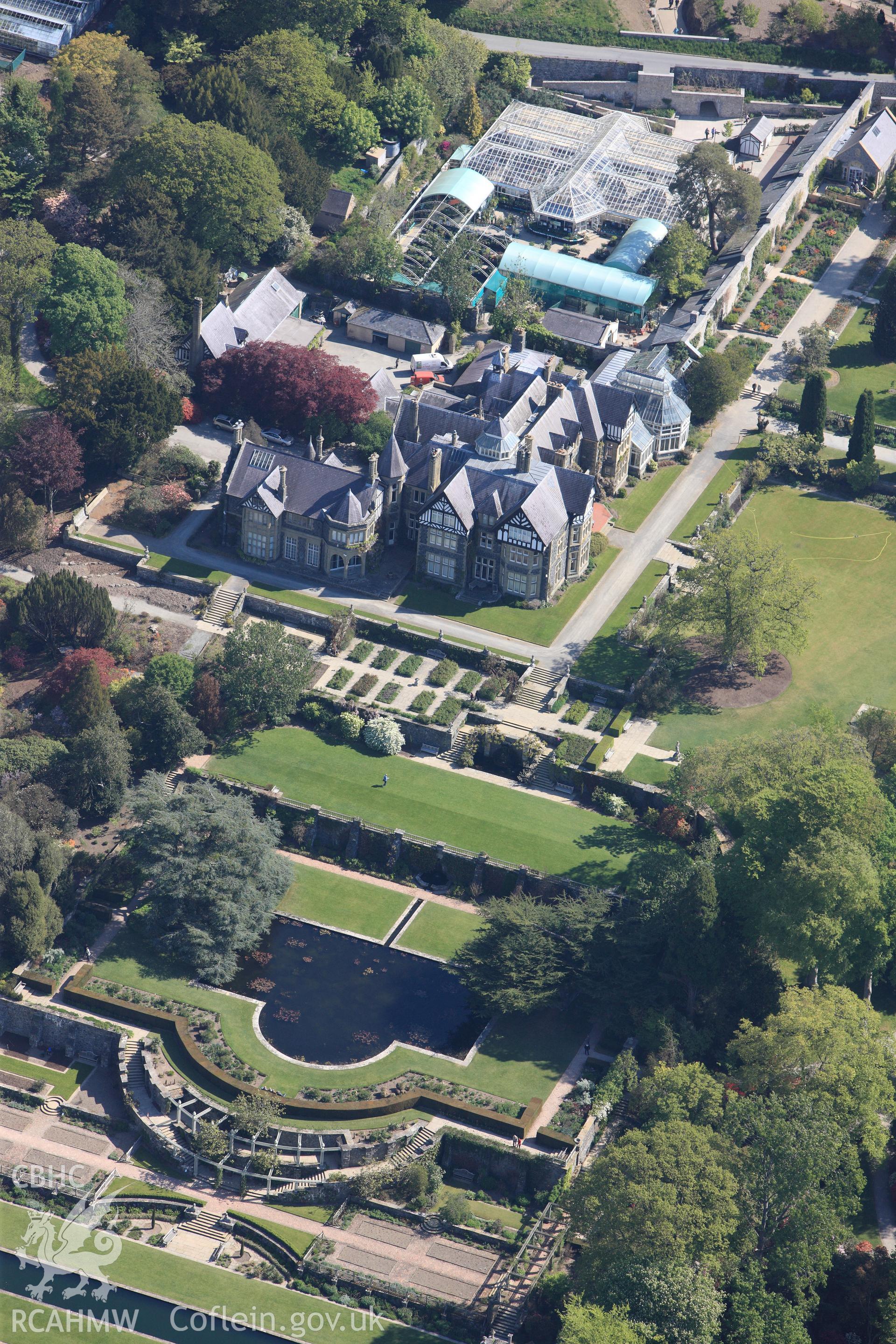 RCAHMW colour oblique photograph of Bodnant Gardens. Taken by Toby Driver on 03/05/2011.