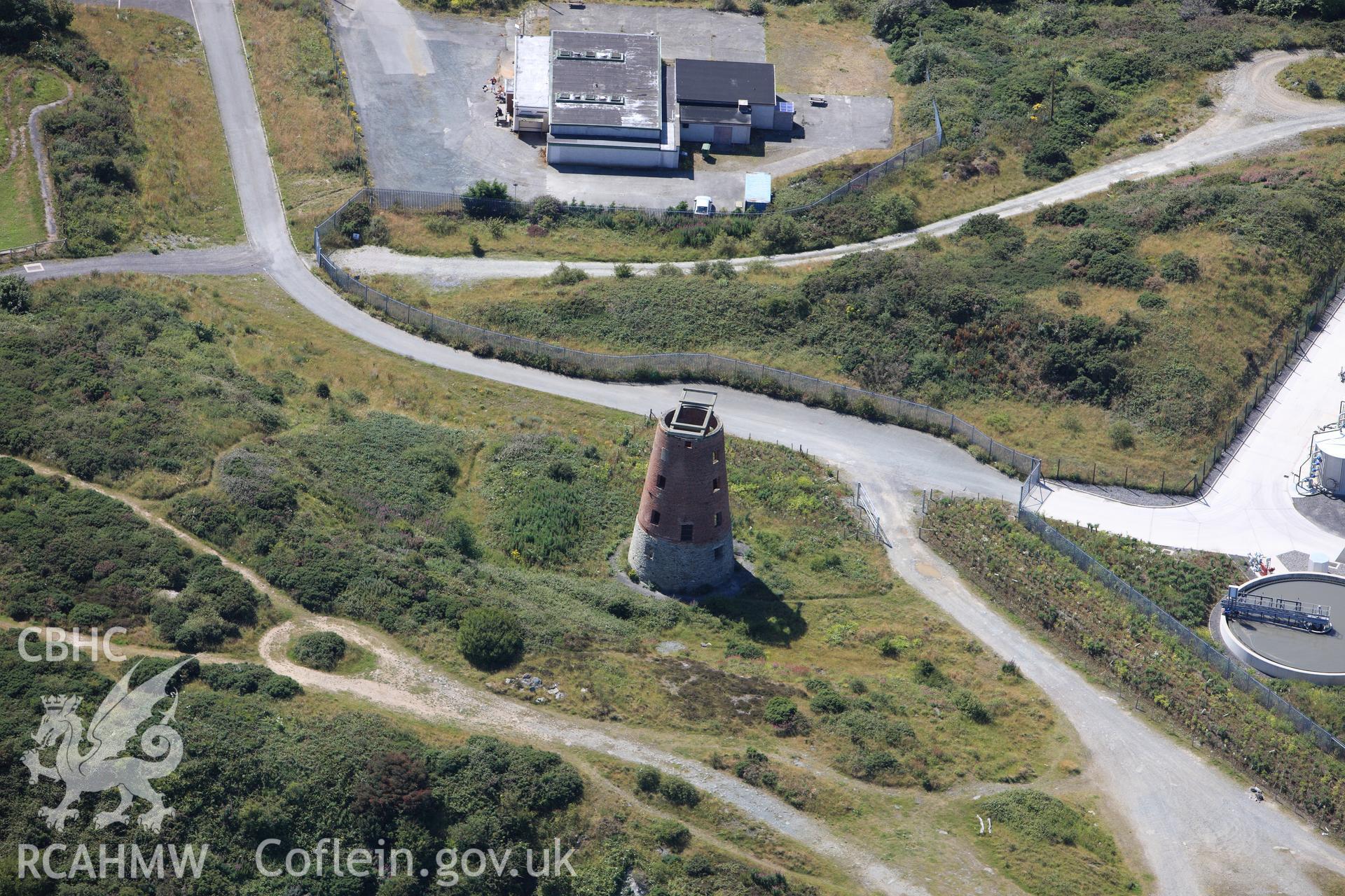 RCAHMW colour oblique photograph of Mona Windmill, Amwlch. Taken by Toby Driver on 20/07/2011.
