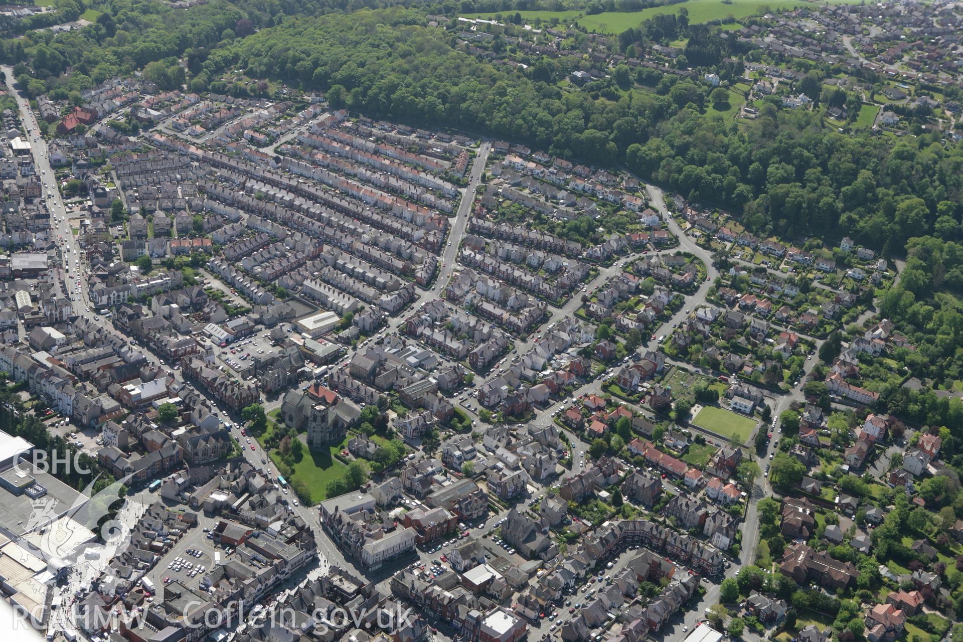 RCAHMW colour oblique photograph of urban townscape, Colwyn Bay. Taken by Toby Driver on 03/05/2011.