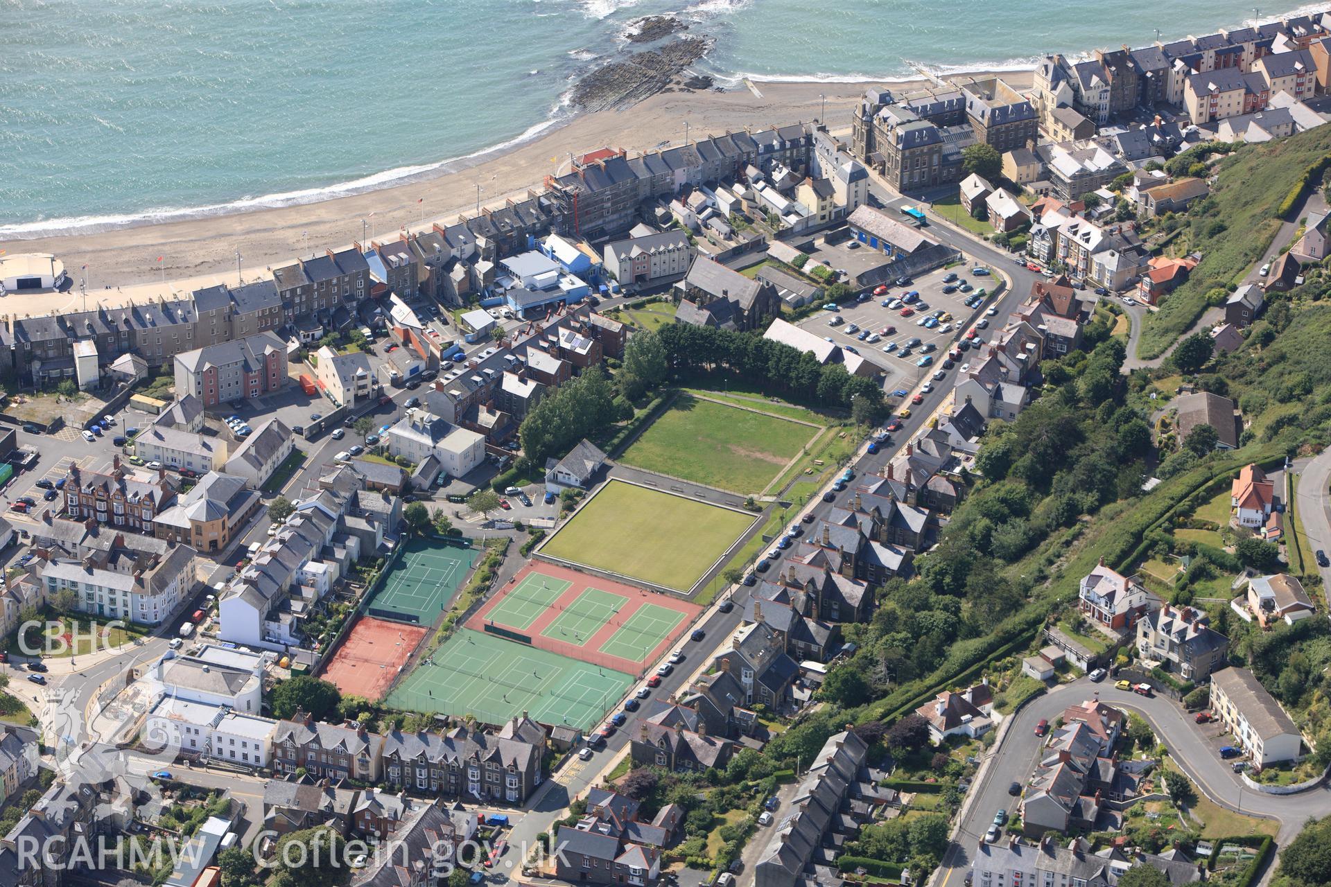 RCAHMW colour oblique photograph of Tennis Pavilion. Taken by Toby Driver and Oliver Davies on 28/06/2011.
