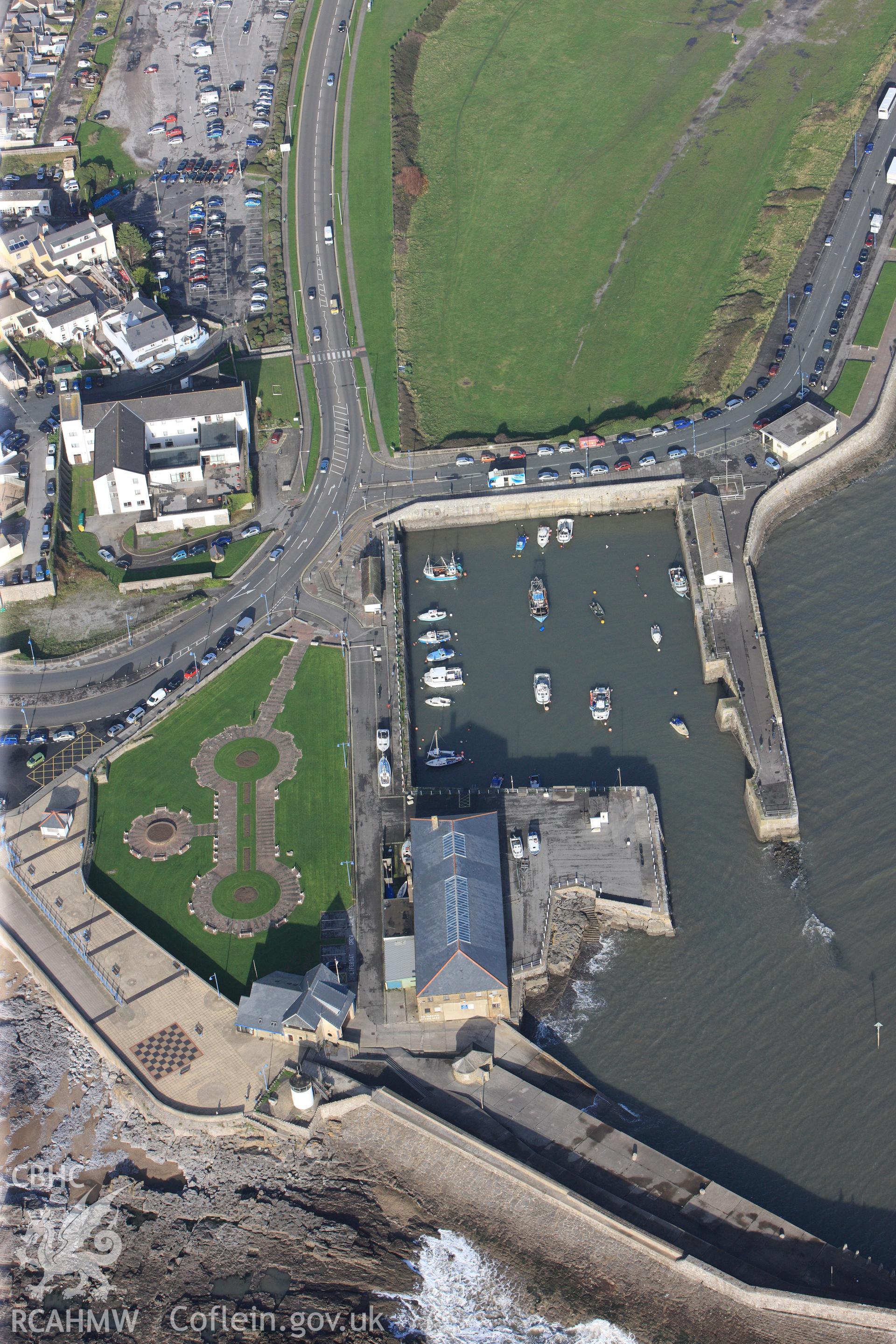 RCAHMW colour oblique photograph of Porthcawl Harbour. Taken by Toby Driver on 17/11/2011.