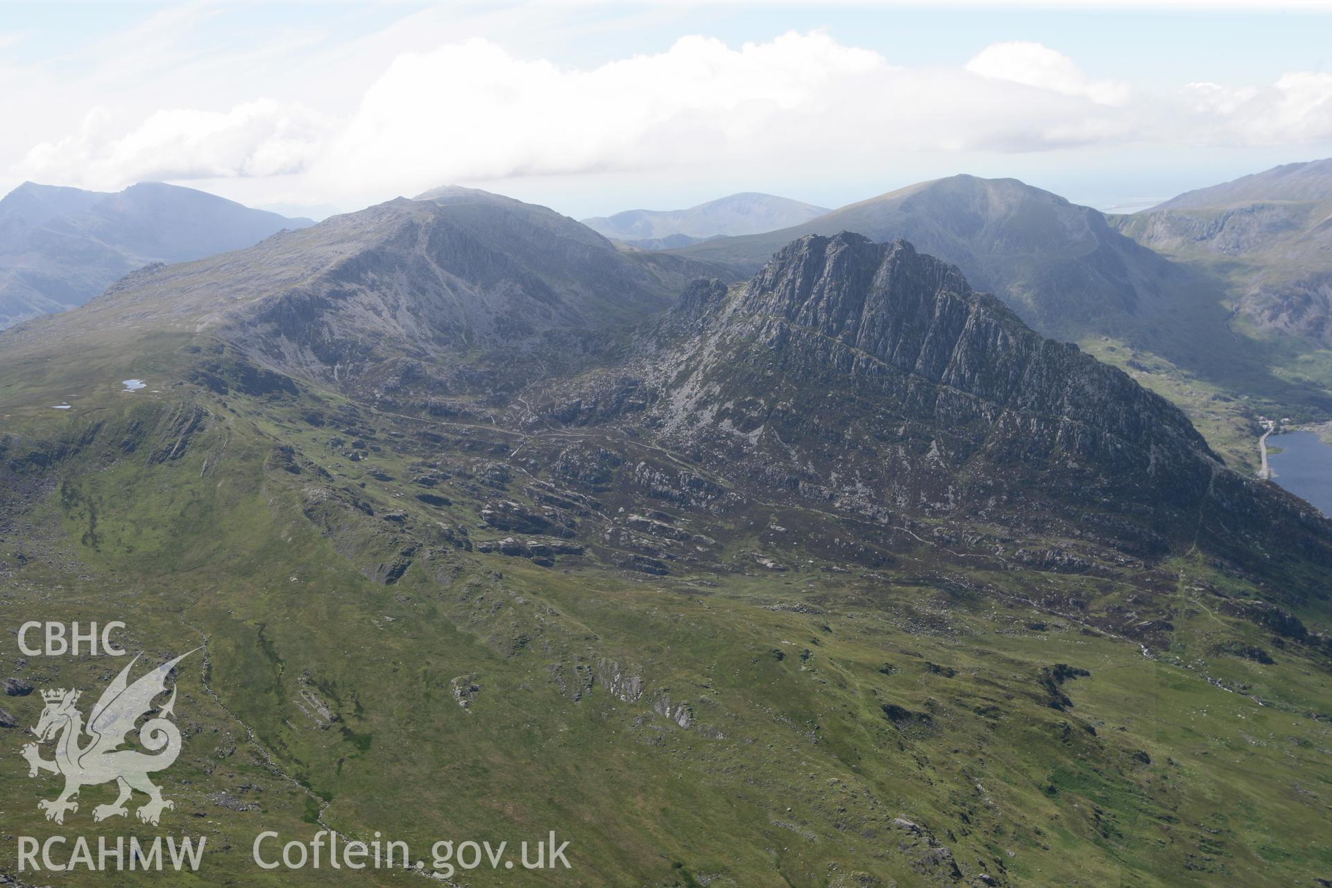 RCAHMW colour oblique photograph of Tryfan, mountain, from east. Taken by Toby Driver on 20/07/2011.
