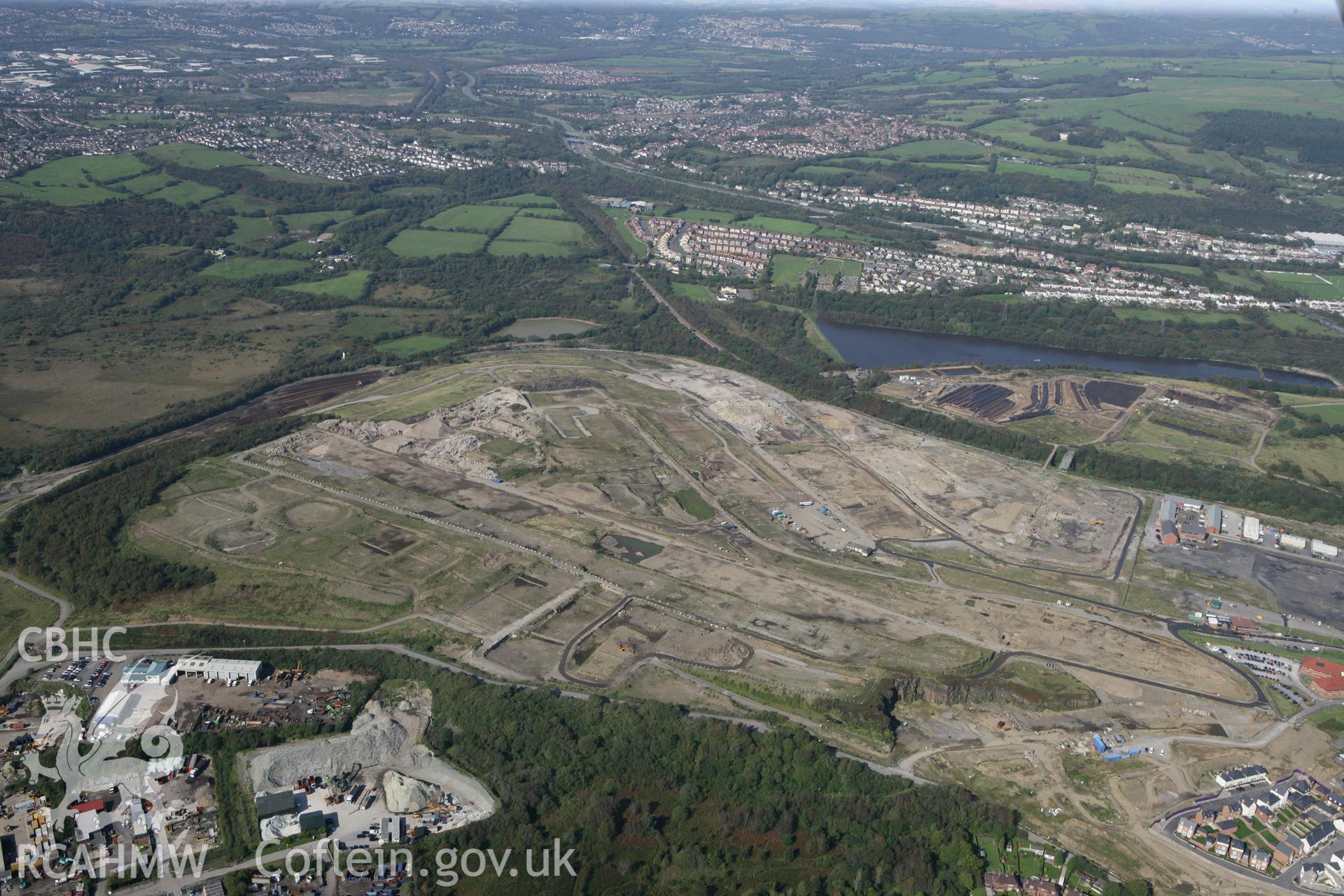 RCAHMW colour oblique photograph of Llandarcy oil refinery, looking north-west. Taken by Toby Driver and Oliver Davies on 28/09/2011.