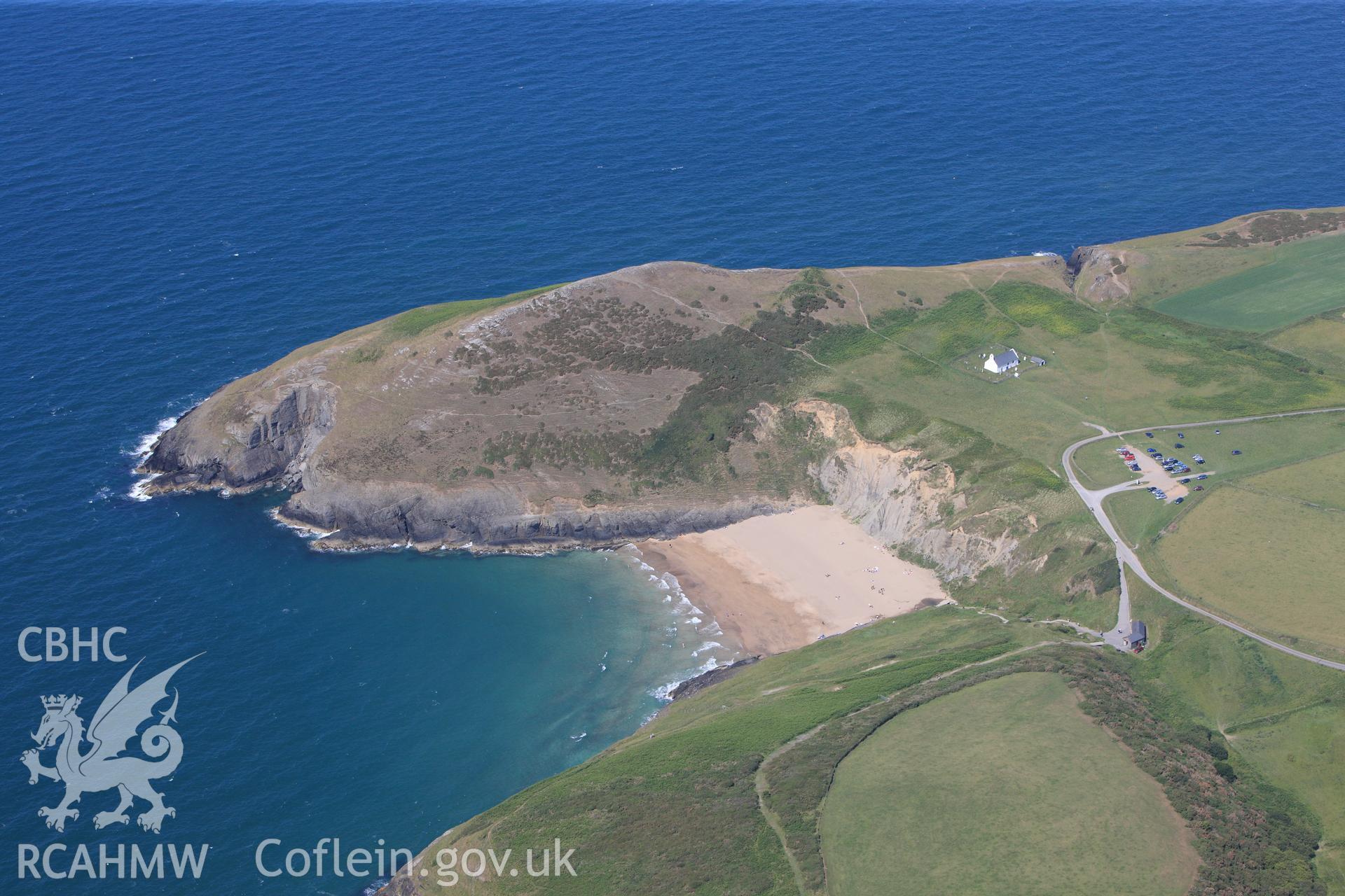 RCAHMW colour oblique photograph of Foel y Mwnt hillfort. Taken by Toby Driver and Oliver Davies on 28/06/2011.