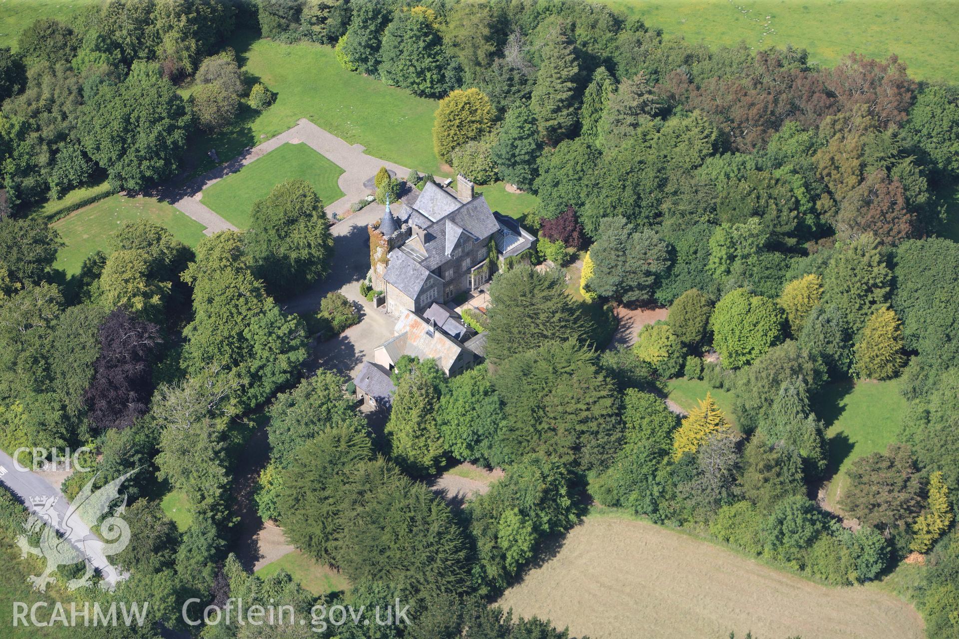 RCAHMW colour oblique photograph of Gwynfryn, Llanarth. Taken by Toby Driver and Oliver Davies on 28/06/2011.
