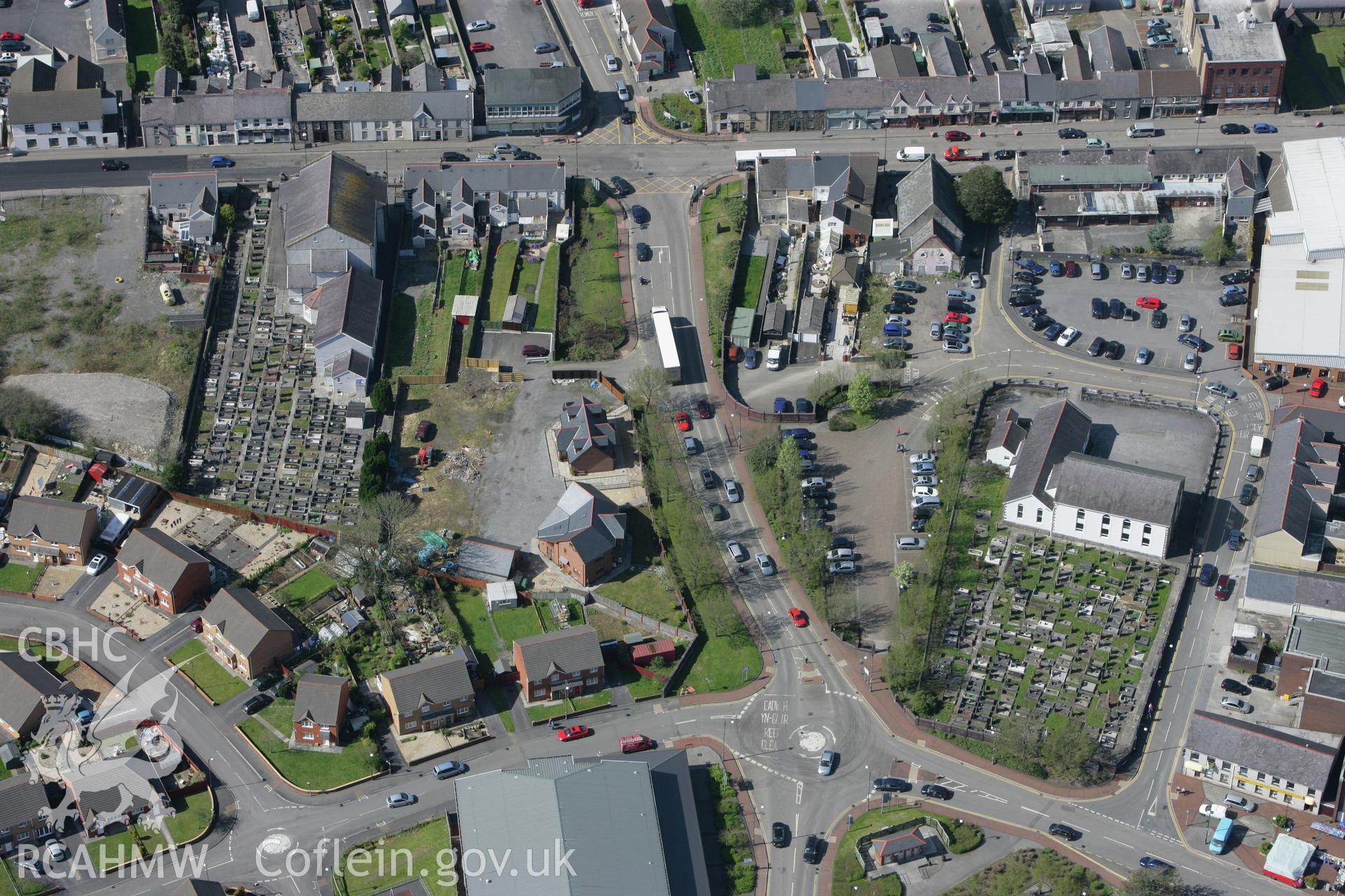 RCAHMW colour oblique photograph of Ebeneser Welsh Baptist Church. Taken by Toby Driver on 08/04/2011.