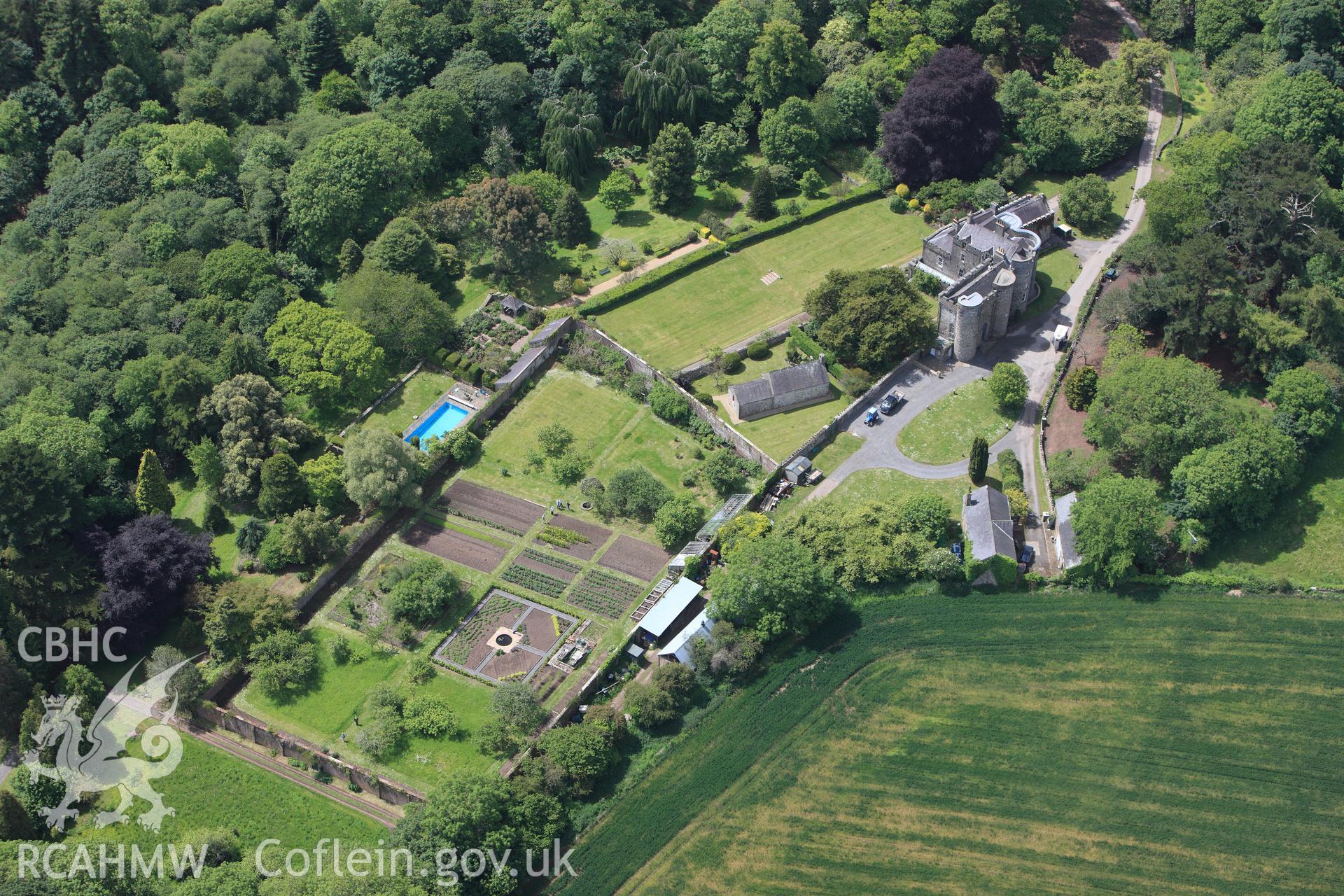 RCAHMW colour oblique photograph of Upton Castle. Taken by Toby Driver on 24/05/2011.