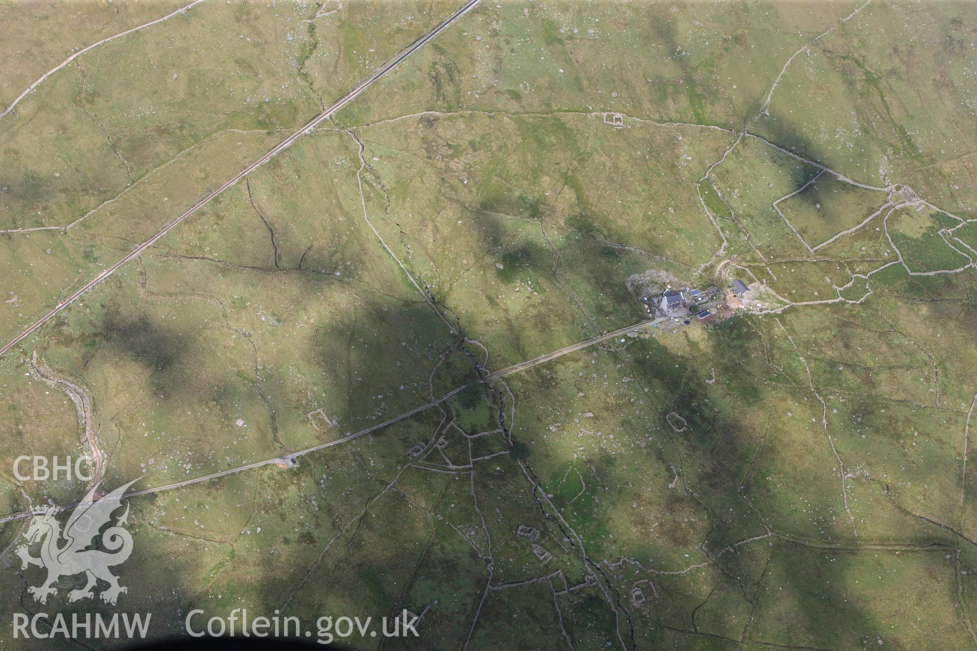 RCAHMW colour oblique photograph of Nant ddu deserted hamlet. Taken by Toby Driver on 20/07/2011.
