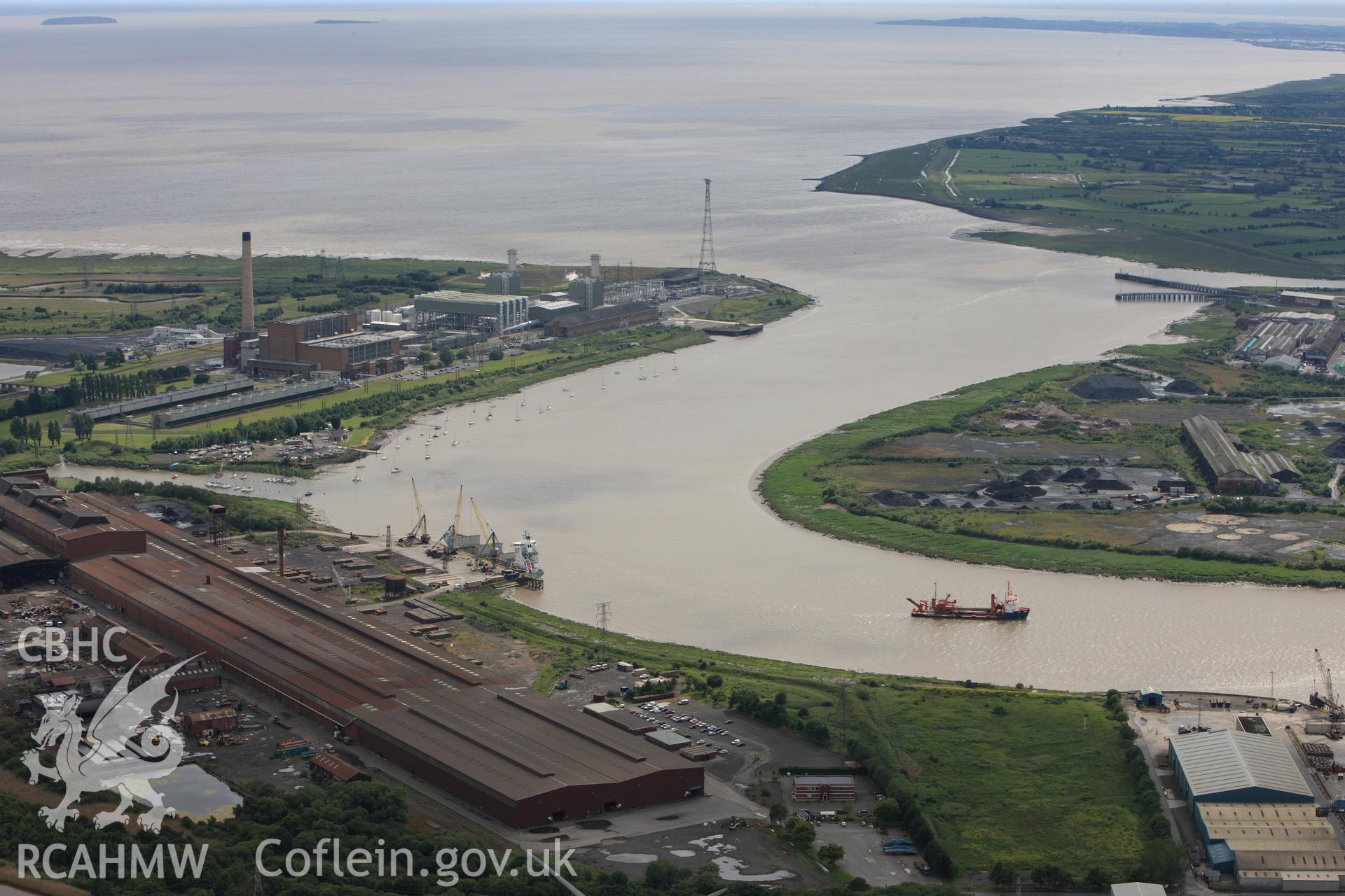 RCAHMW colour oblique photograph of Newport power station. Taken by Toby Driver on 13/06/2011.