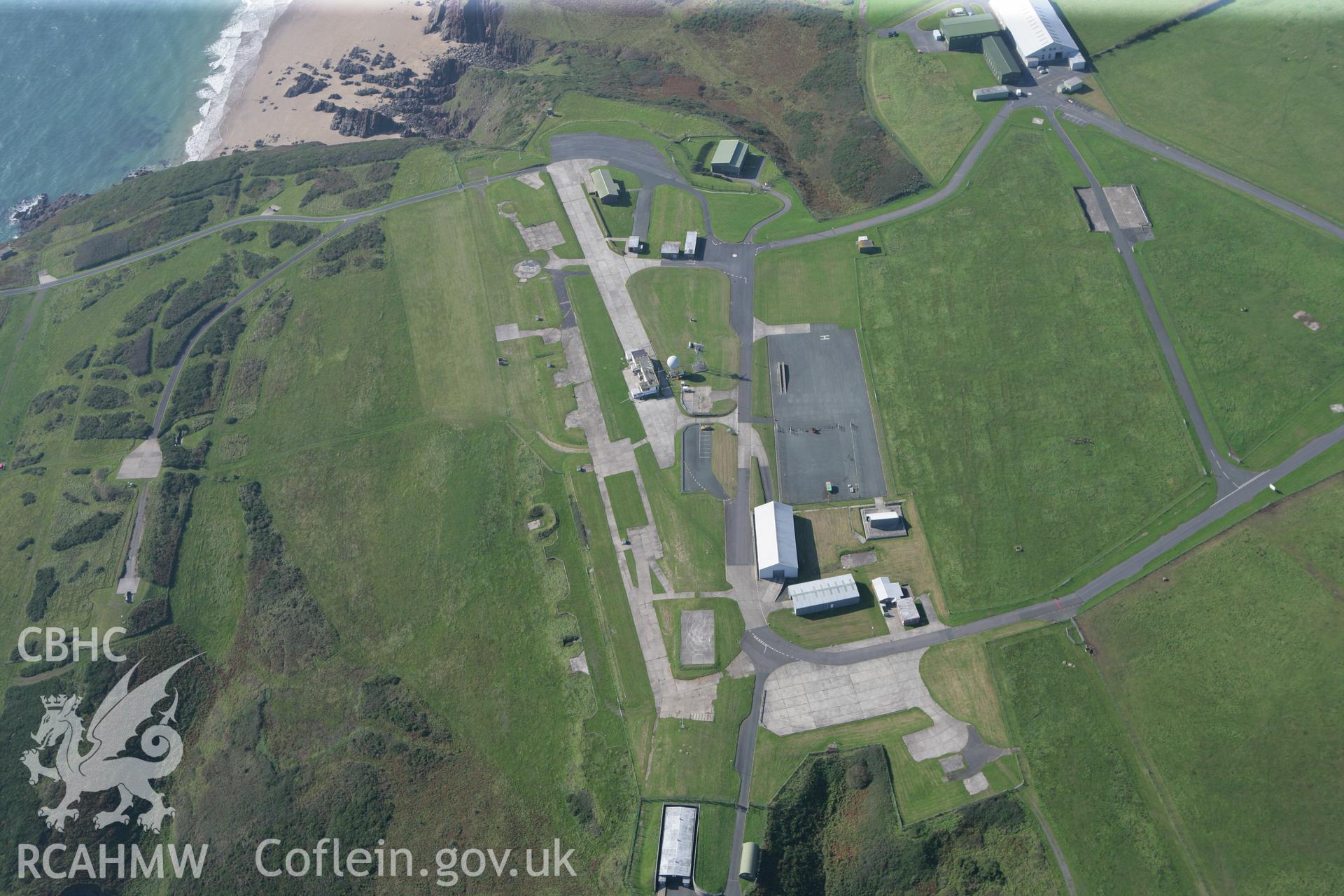 RCAHMW colour oblique photograph of Manobier Airfield. Taken by Toby Driver and Oliver Davies on 28/09/2011.
