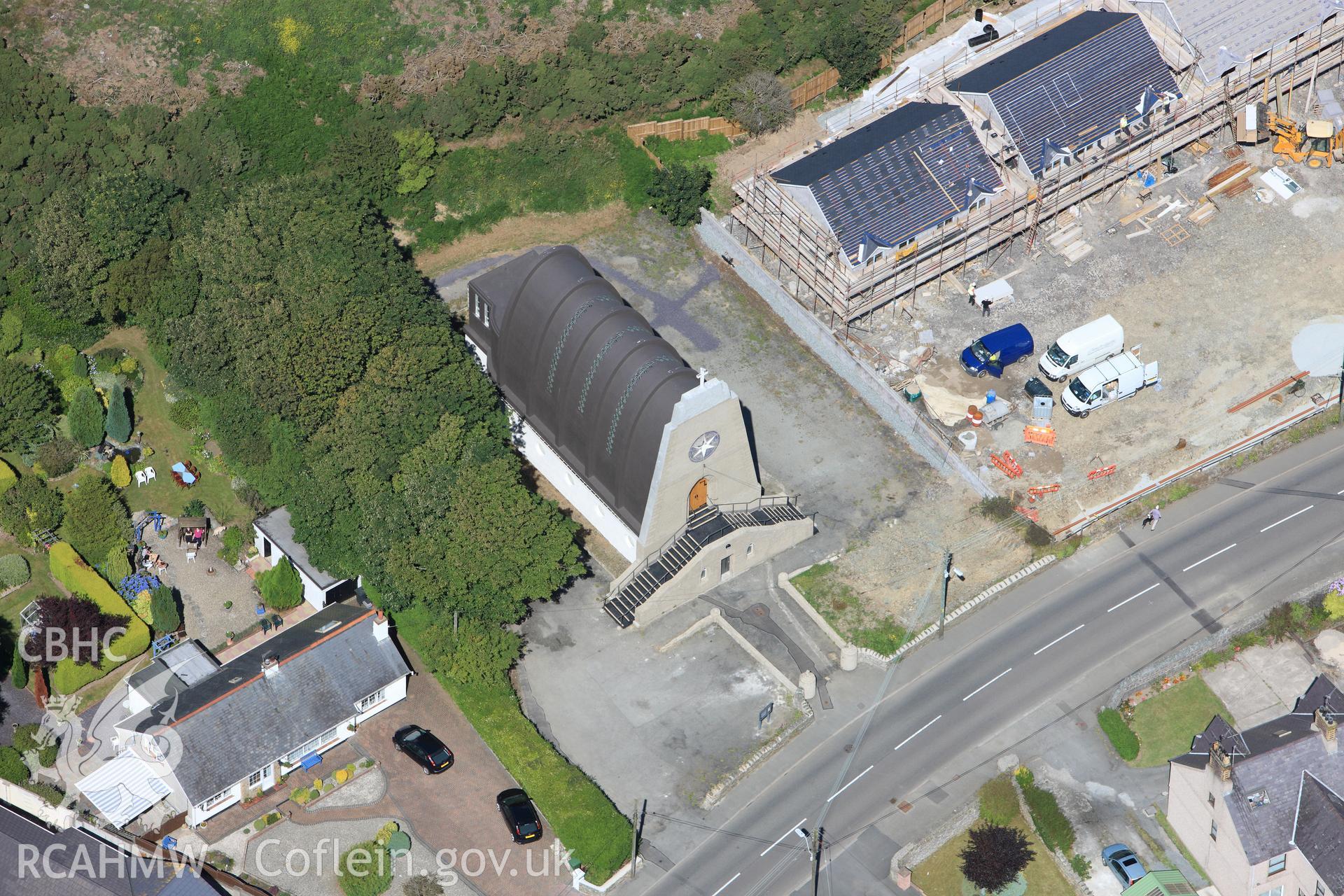 RCAHMW colour oblique photograph of Church of Our Lady Star of the Sea, Amlwch. Taken by Toby Driver on 20/07/2011.