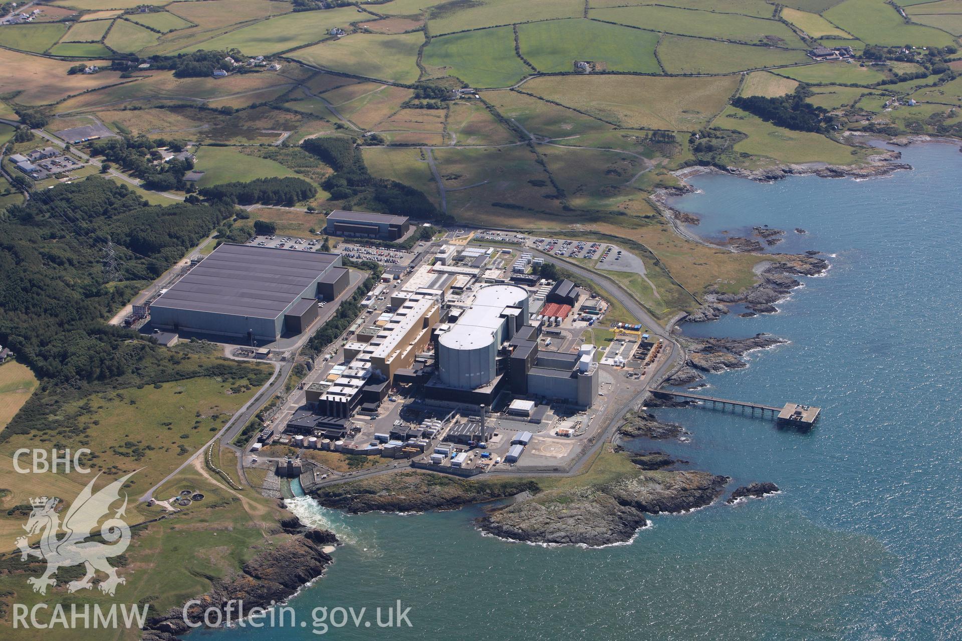RCAHMW colour oblique photograph of Wylfa Nuclear Power Station. Taken by Toby Driver on 20/07/2011.