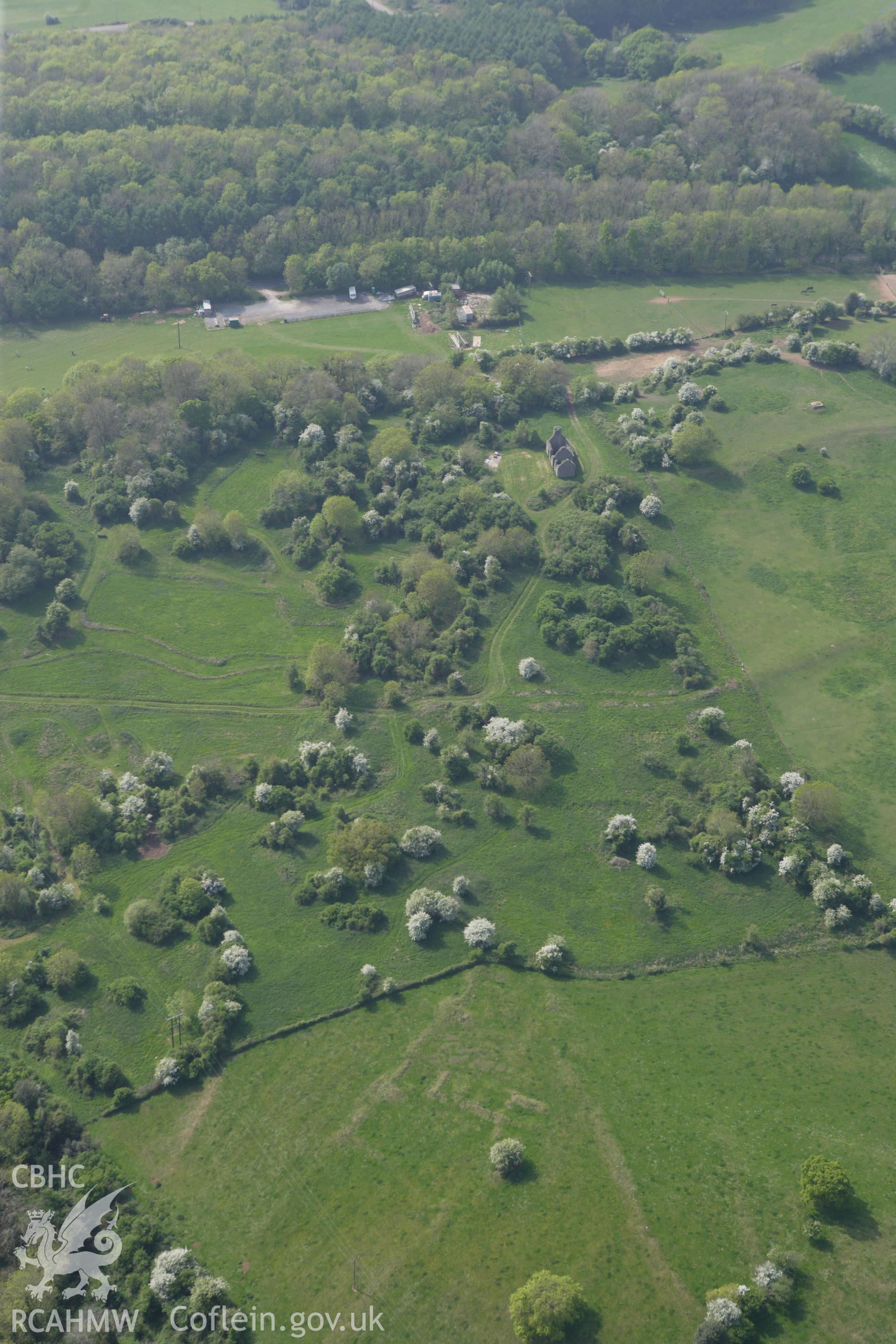 RCAHMW colour oblique photograph of Runston medieval village earthworks. Taken by Toby Driver on 26/04/2011.