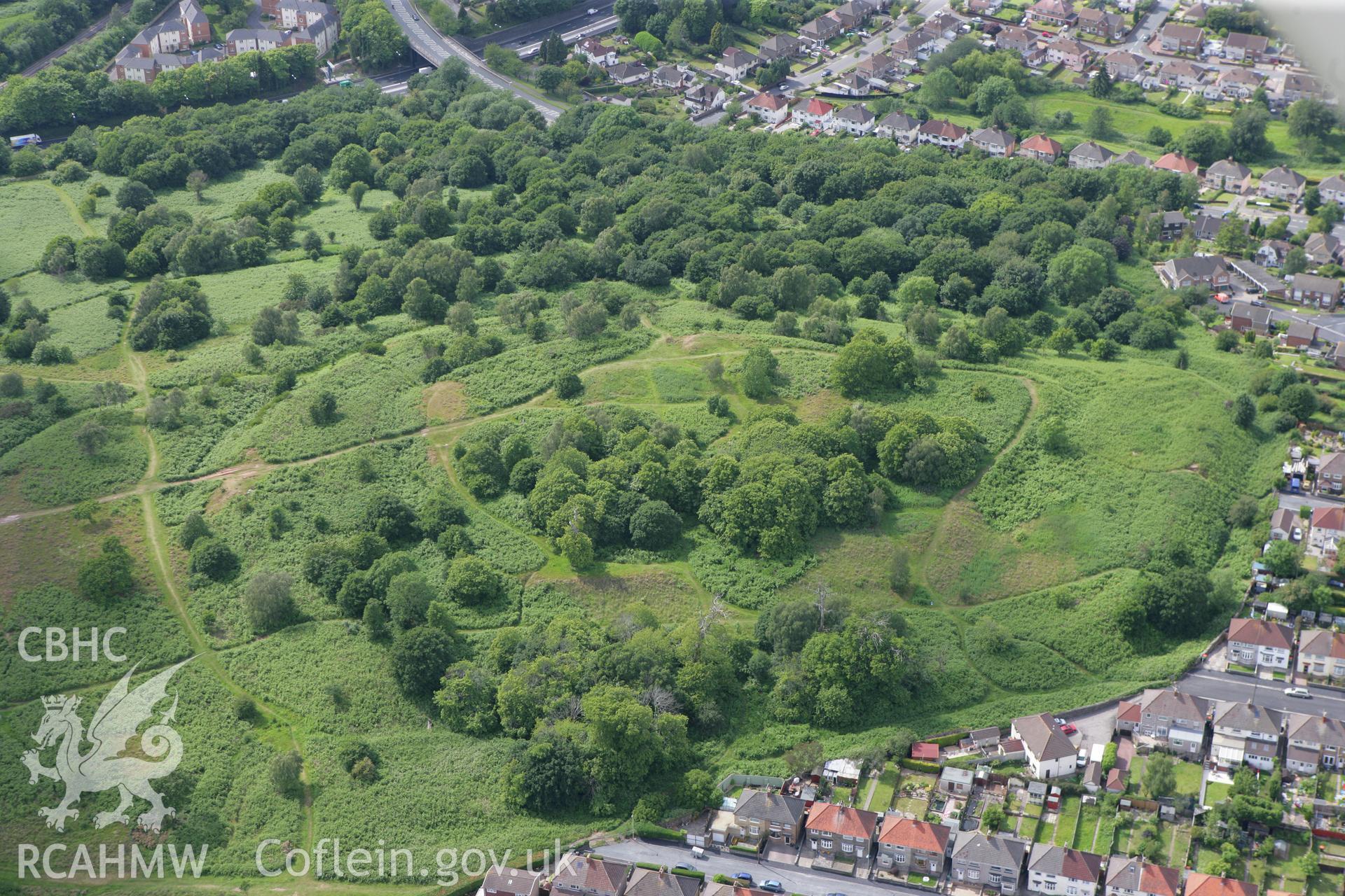 RCAHMW colour oblique photograph of Tredegar Fort. Taken by Toby Driver on 13/06/2011.