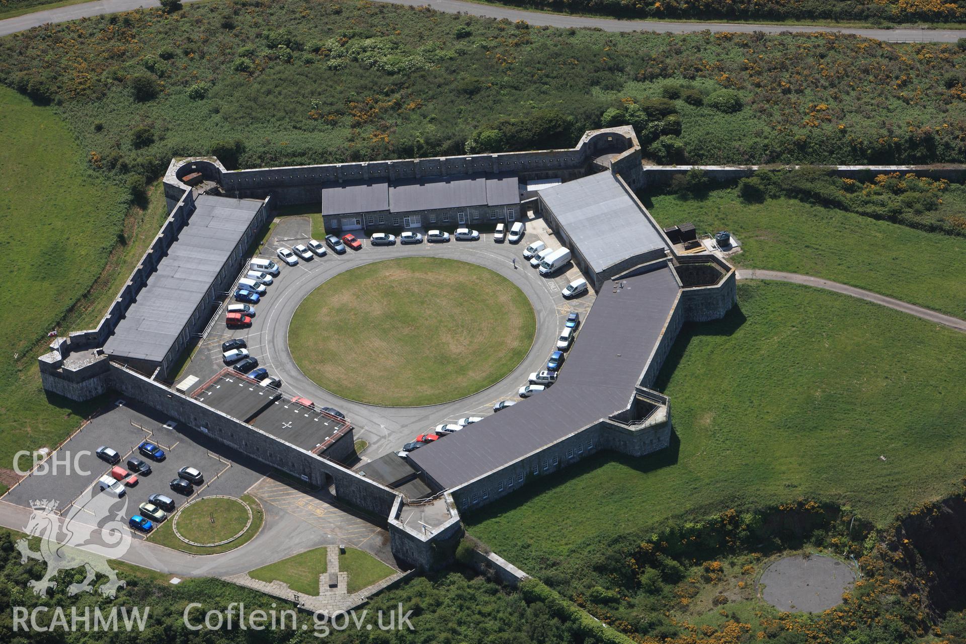 RCAHMW colour oblique photograph of Fort Popton. Taken by Toby Driver on 24/05/2011.