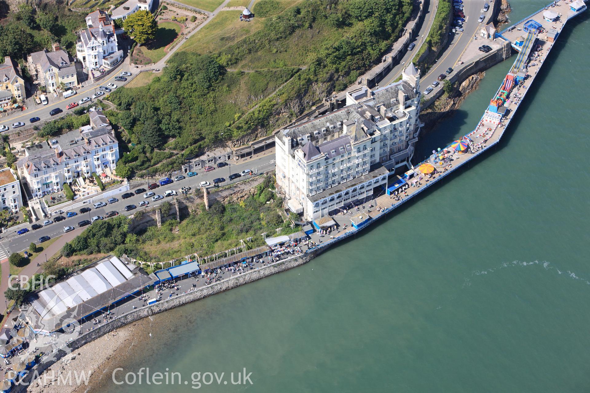 RCAHMW colour oblique photograph of Grand Hotel, Happy Valley Road, Llandudno. Taken by Toby Driver on 20/07/2011.