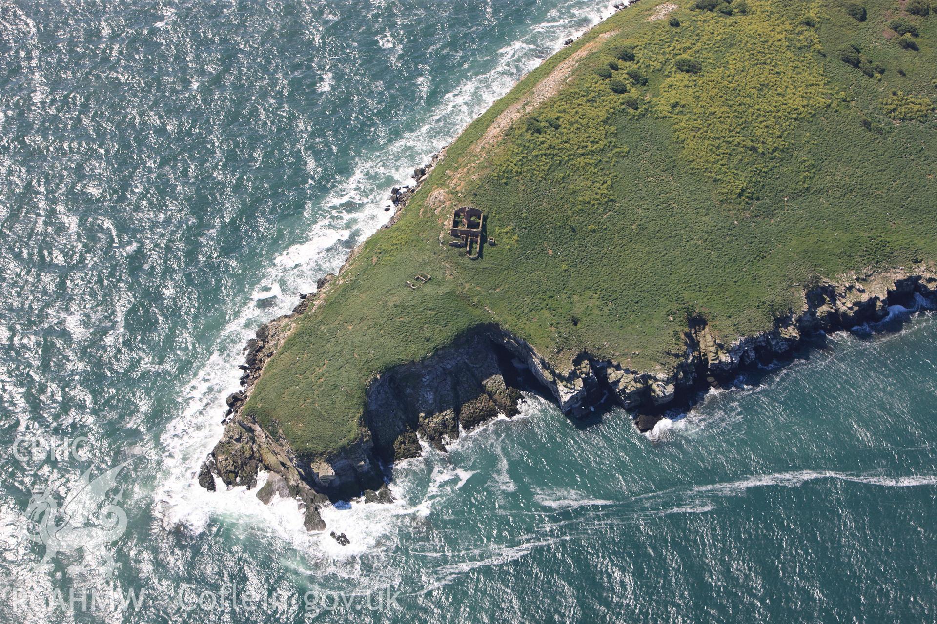 RCAHMW colour oblique photograph of Puffin Island Telegraph Station. Taken by Toby Driver on 03/05/2011.