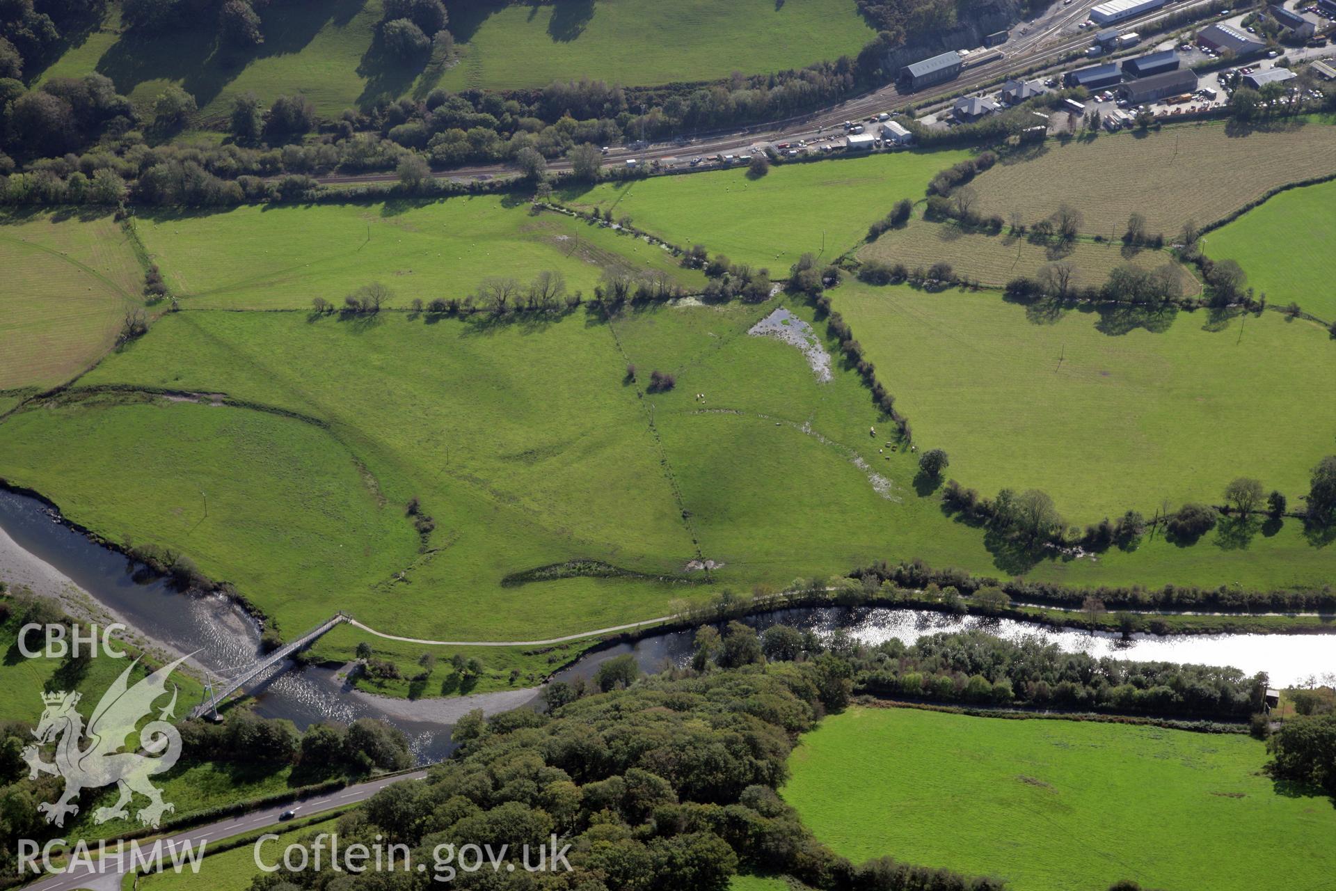 RCAHMW colour oblique photograph of Site of Corris, Machynlleth and Dovey Tramroad. Taken by Oliver Davies on 29/09/2011.