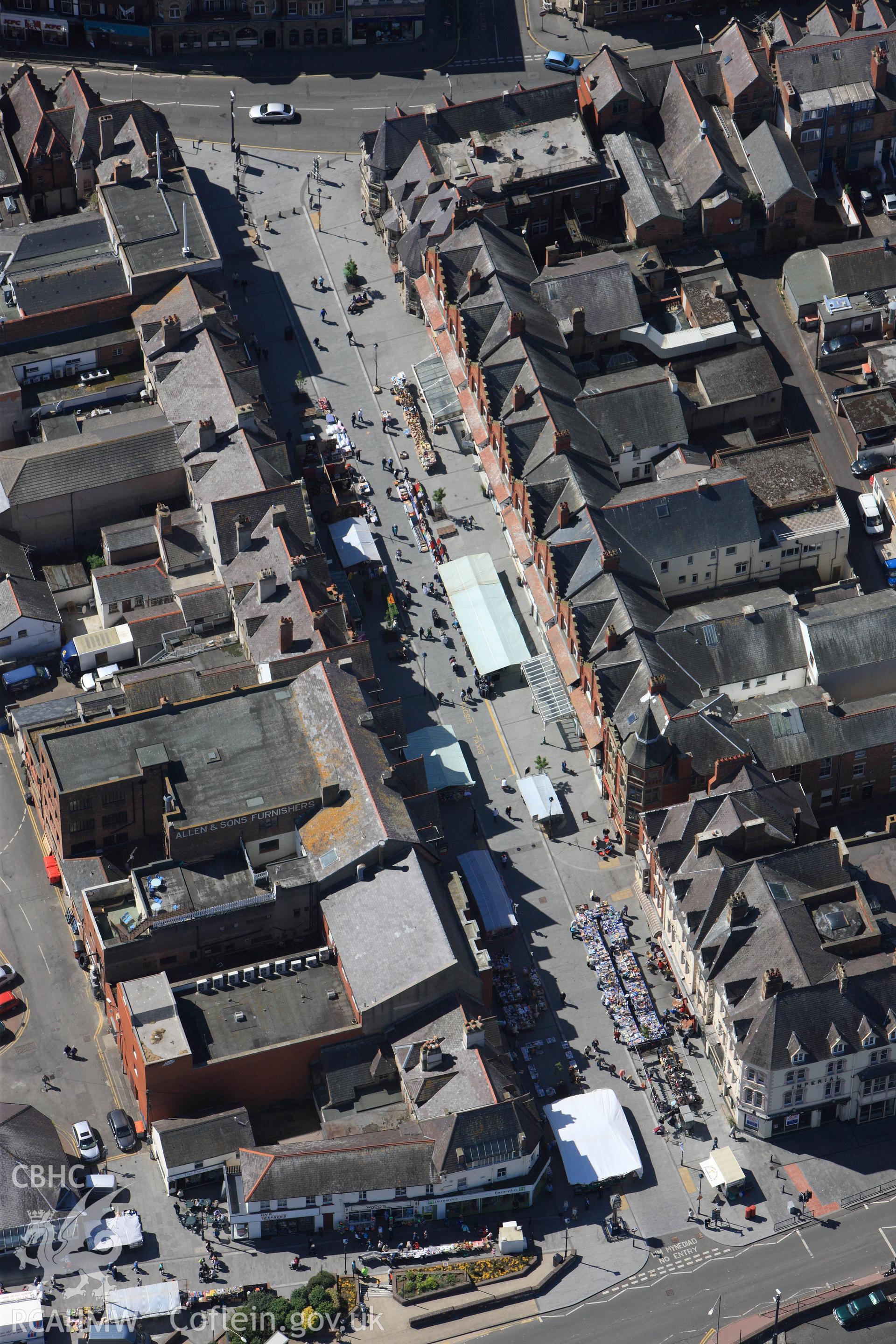 RCAHMW colour oblique photograph of Colwyn Bay Street Market, Station Road. Taken by Toby Driver on 03/05/2011.