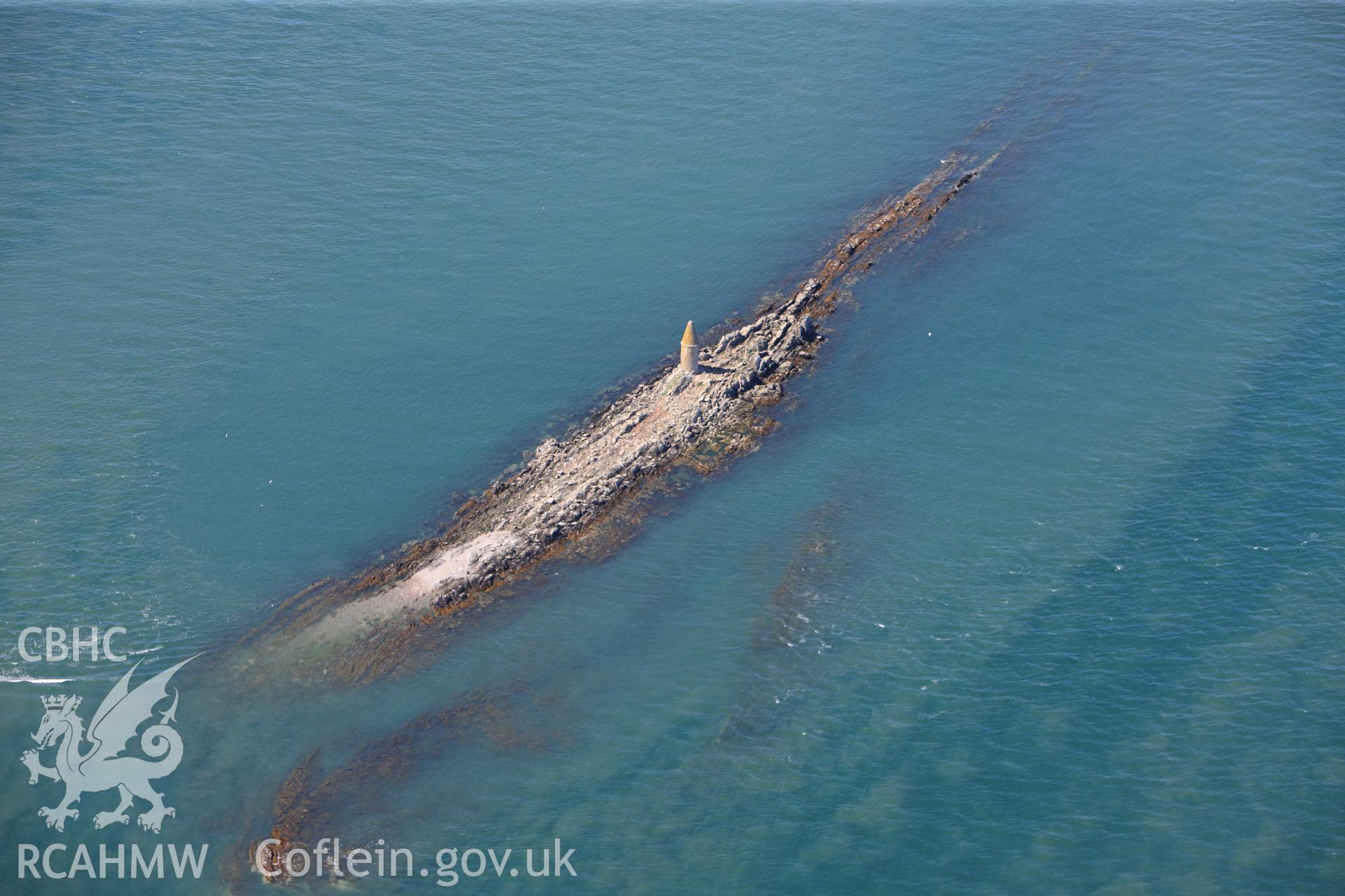 RCAHMW colour oblique photograph of Dulas Island Refuge Tower. Taken by Toby Driver on 20/07/2011.