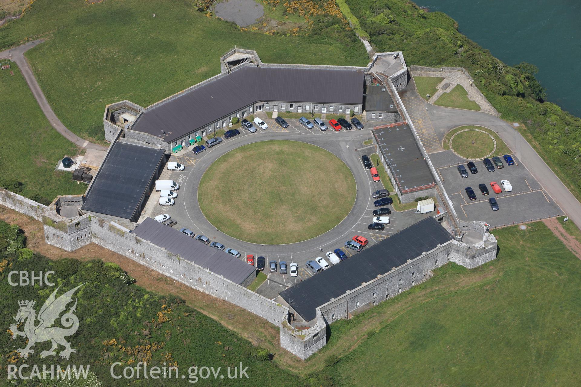 RCAHMW colour oblique photograph of Fort Popton. Taken by Toby Driver on 24/05/2011.