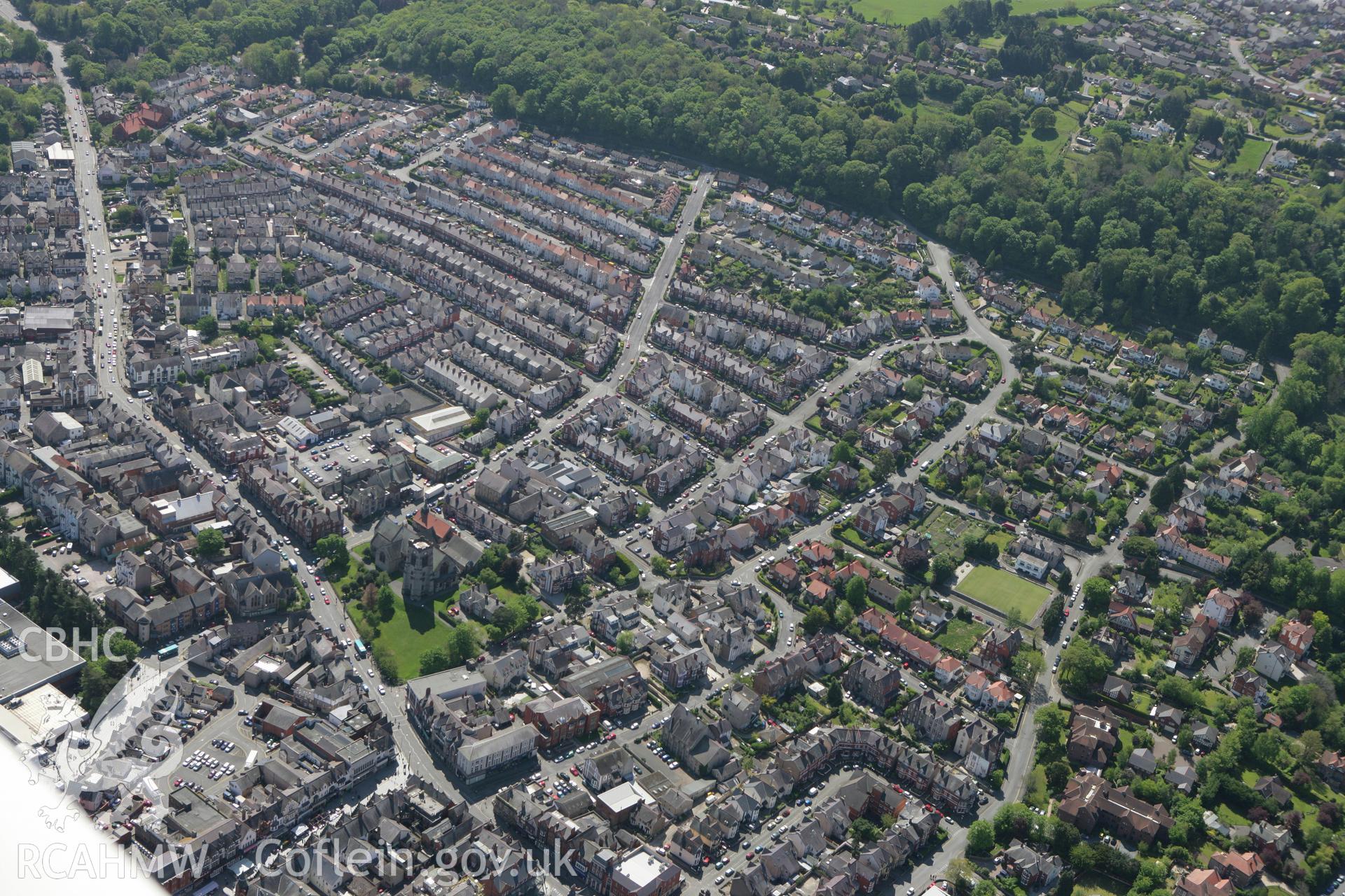 RCAHMW colour oblique photograph of urban townscape, Colwyn Bay. Taken by Toby Driver on 03/05/2011.