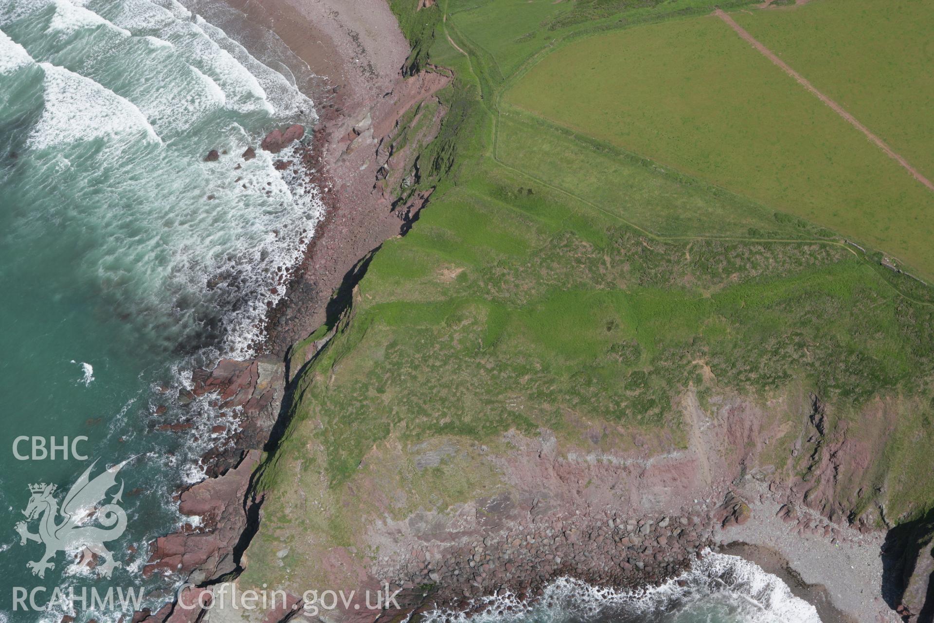 RCAHMW colour oblique photograph of Great Castle Head Promontory Fort. Taken by Toby Driver on 24/05/2011.
