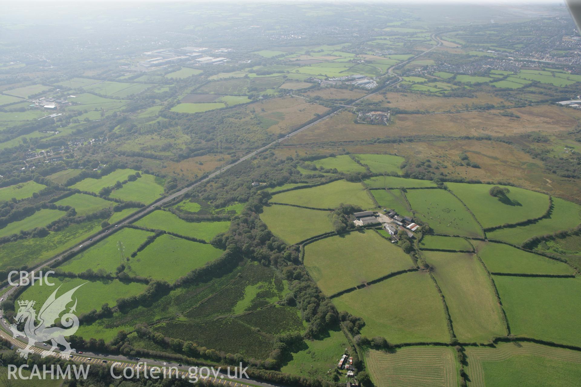 RCAHMW colour oblique photograph of site of Battle of Gower. Taken by Toby Driver and Oliver Davies on 28/09/2011.