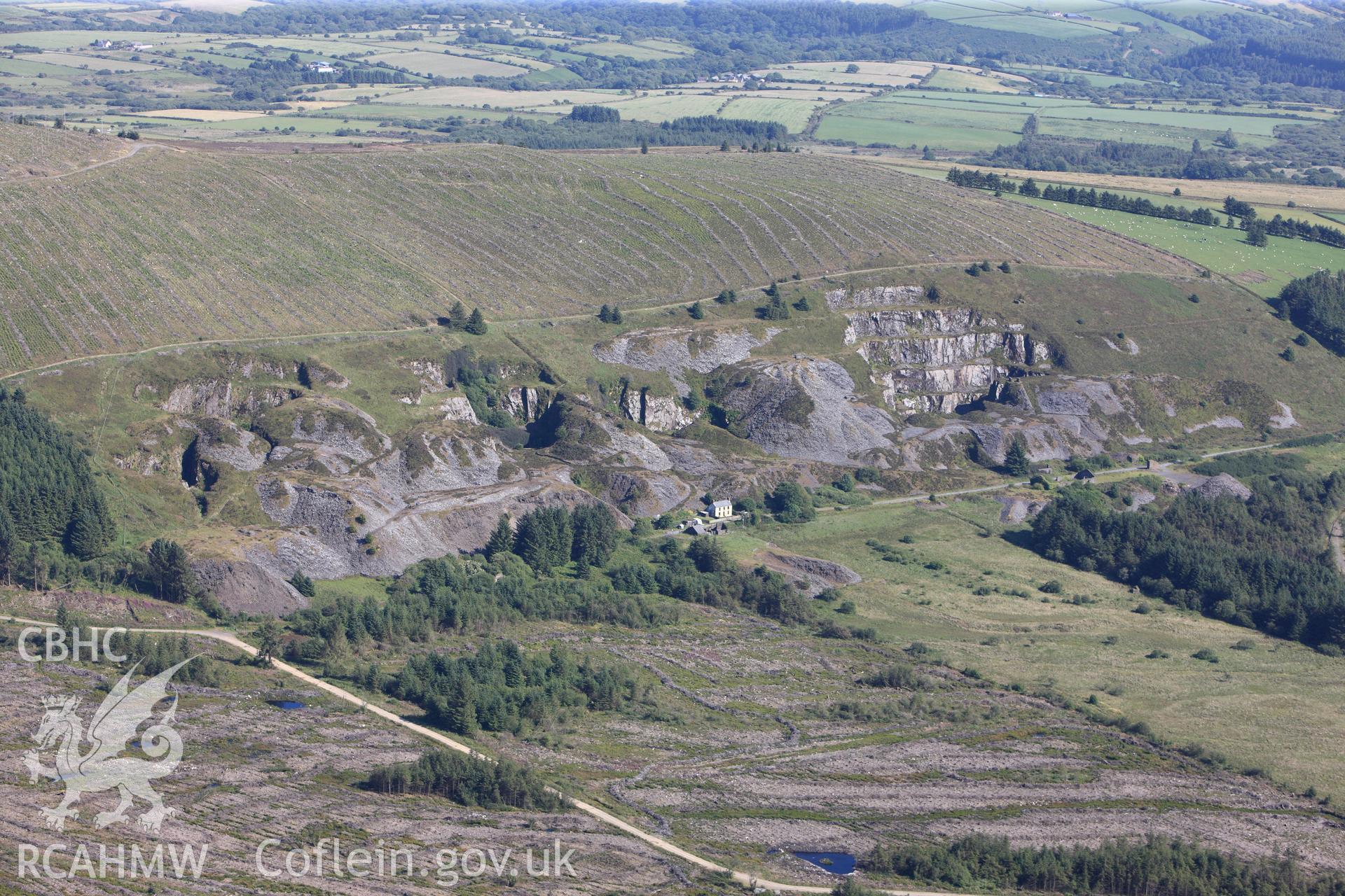 RCAHMW colour oblique photograph of Rosebush quarry. Taken by Toby Driver and Oliver Davies on 28/06/2011.
