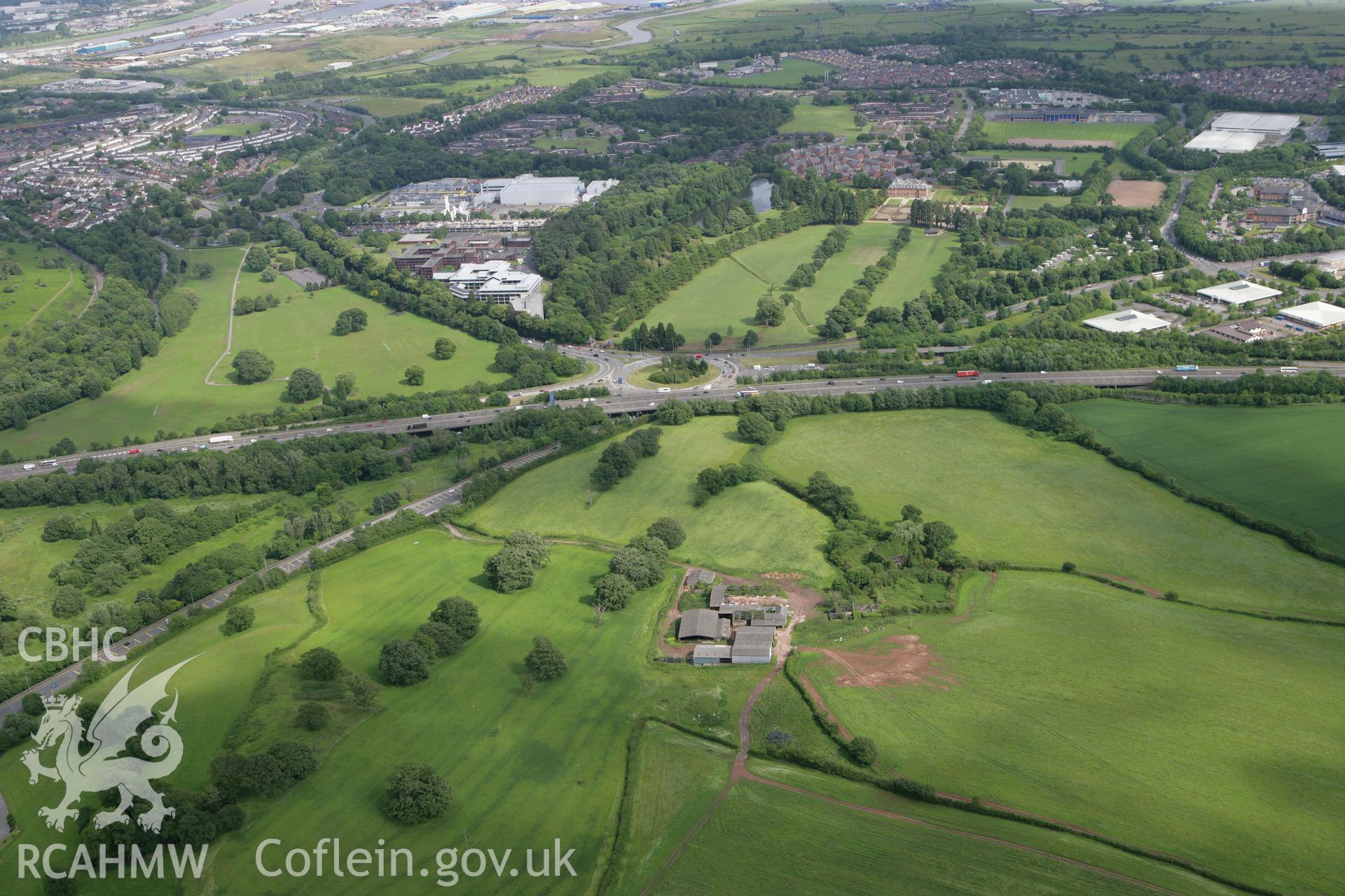 RCAHMW colour oblique photograph of Tredegar House, Newport. Taken by Toby Driver on 13/06/2011.
