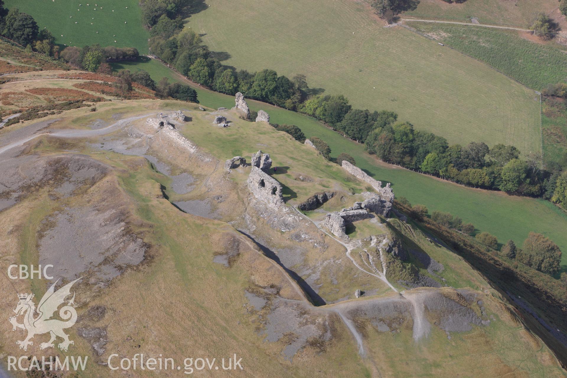 RCAHMW colour oblique photograph of Castell Dinas Bran. Taken by Toby Driver on 04/10/2011.