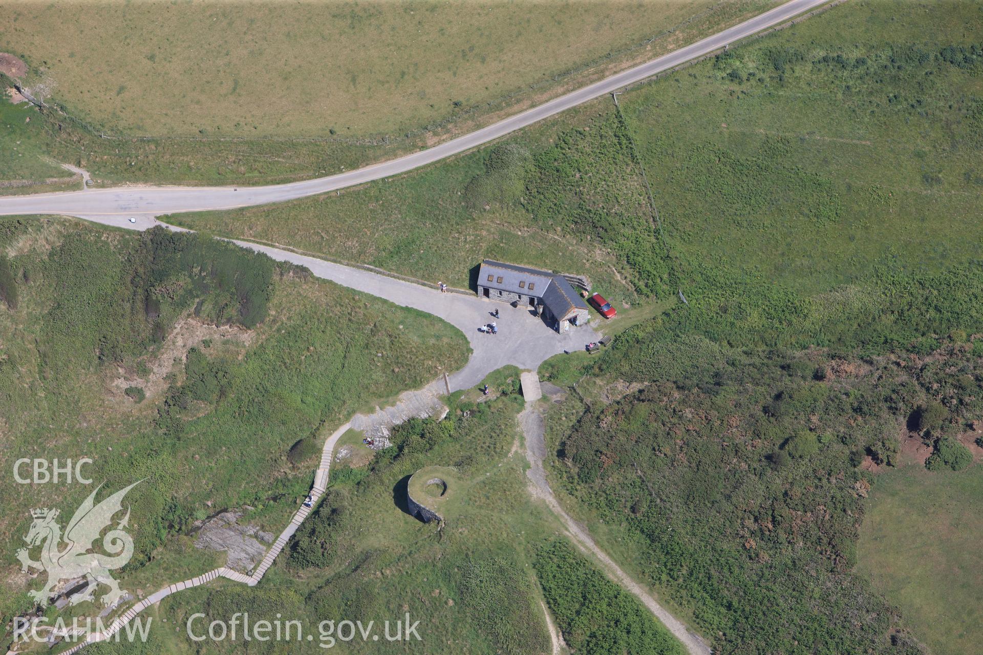 RCAHMW colour oblique photograph of Mwnt limekiln. Taken by Toby Driver and Oliver Davies on 28/06/2011.