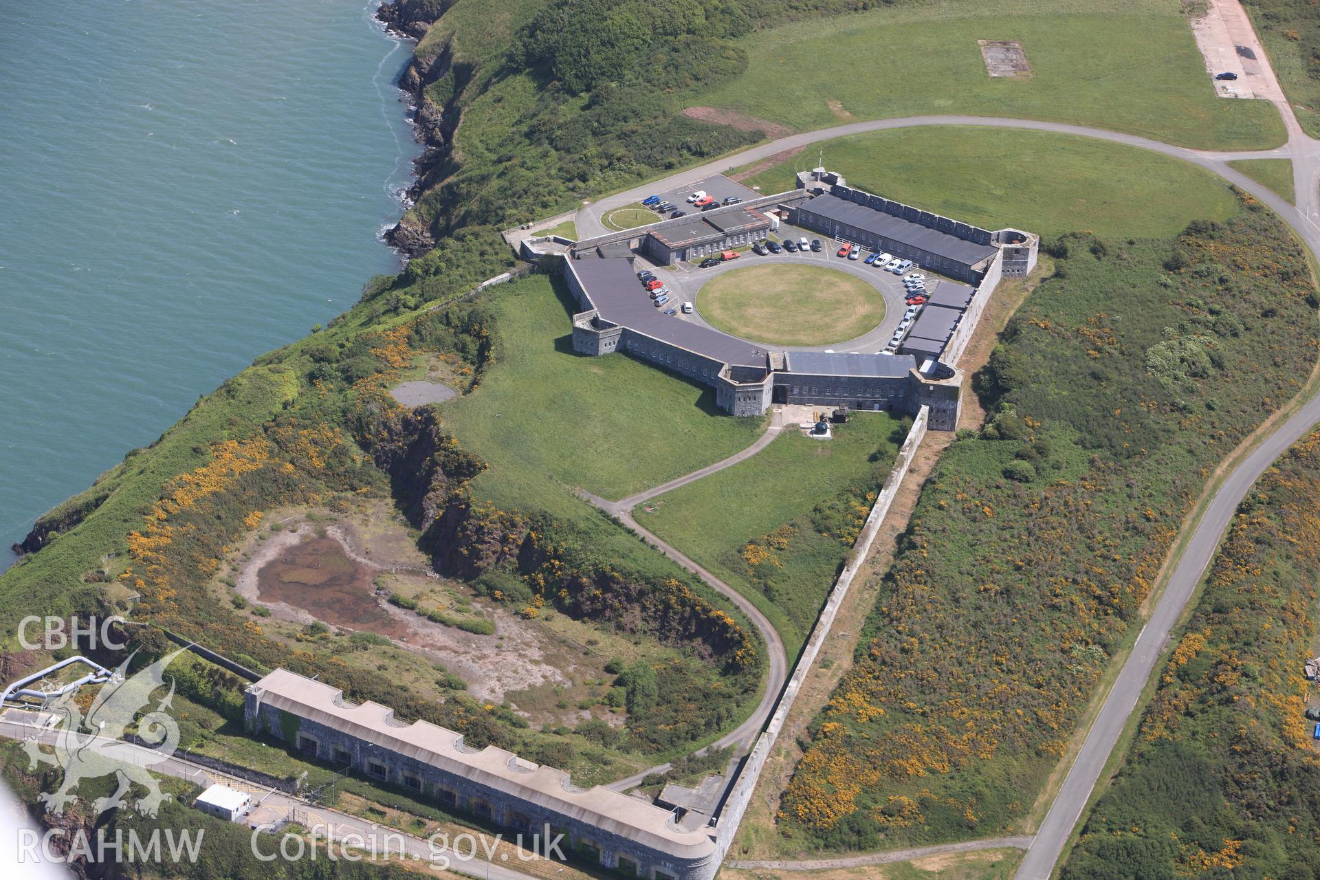 RCAHMW colour oblique photograph of Fort Popton. Taken by Toby Driver on 24/05/2011.