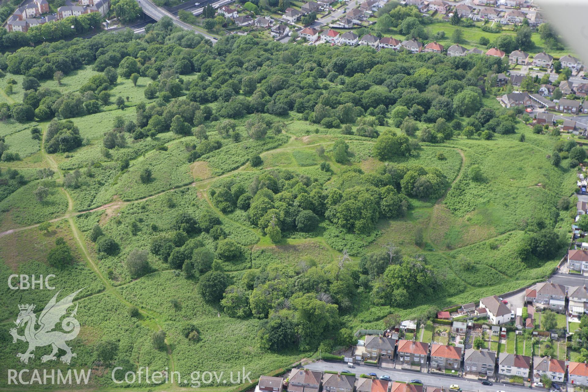 RCAHMW colour oblique photograph of Tredegar Fort. Taken by Toby Driver on 13/06/2011.