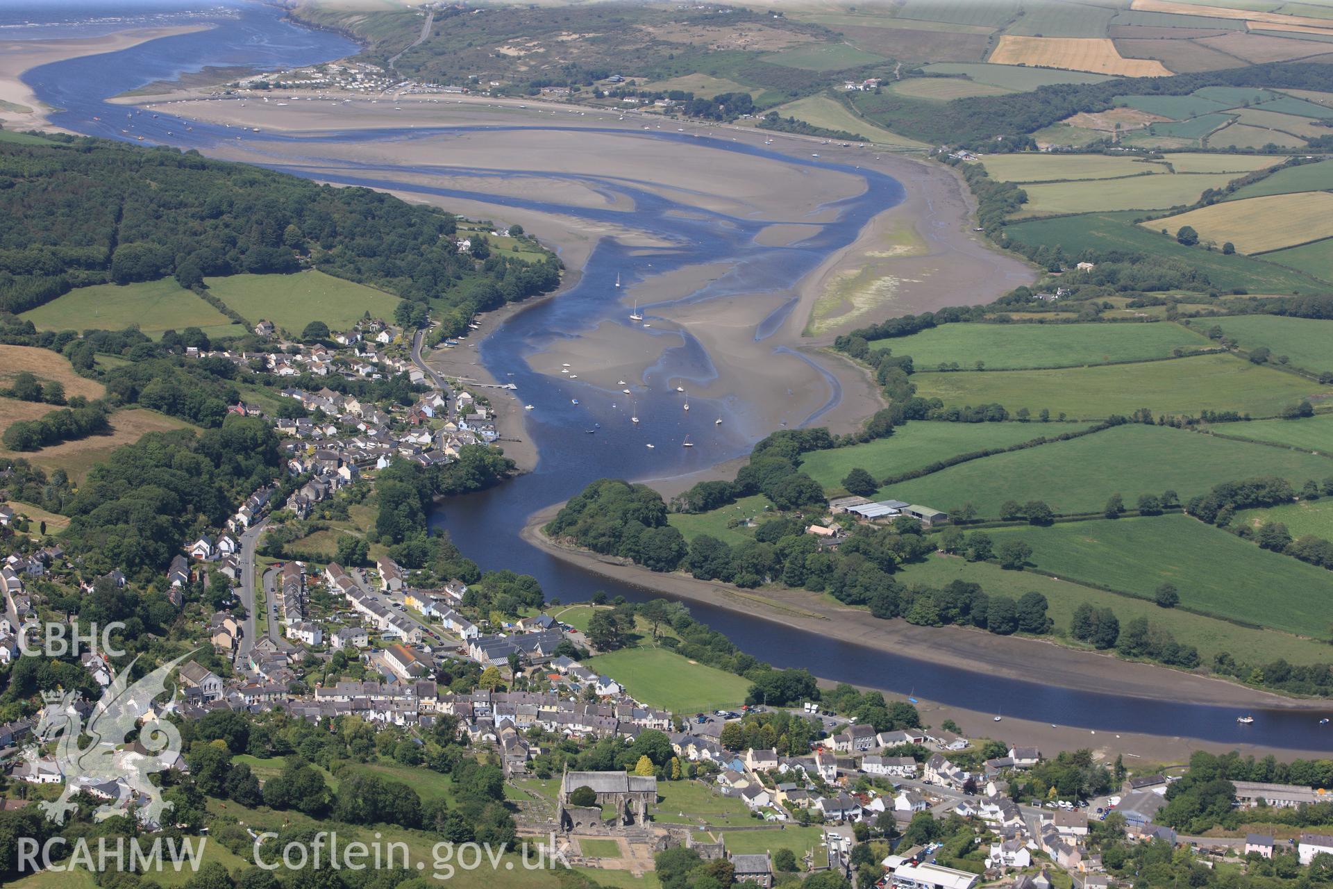 RCAHMW colour oblique photograph of St Dogmaels. Taken by Toby Driver and Oliver Davies on 28/06/2011.