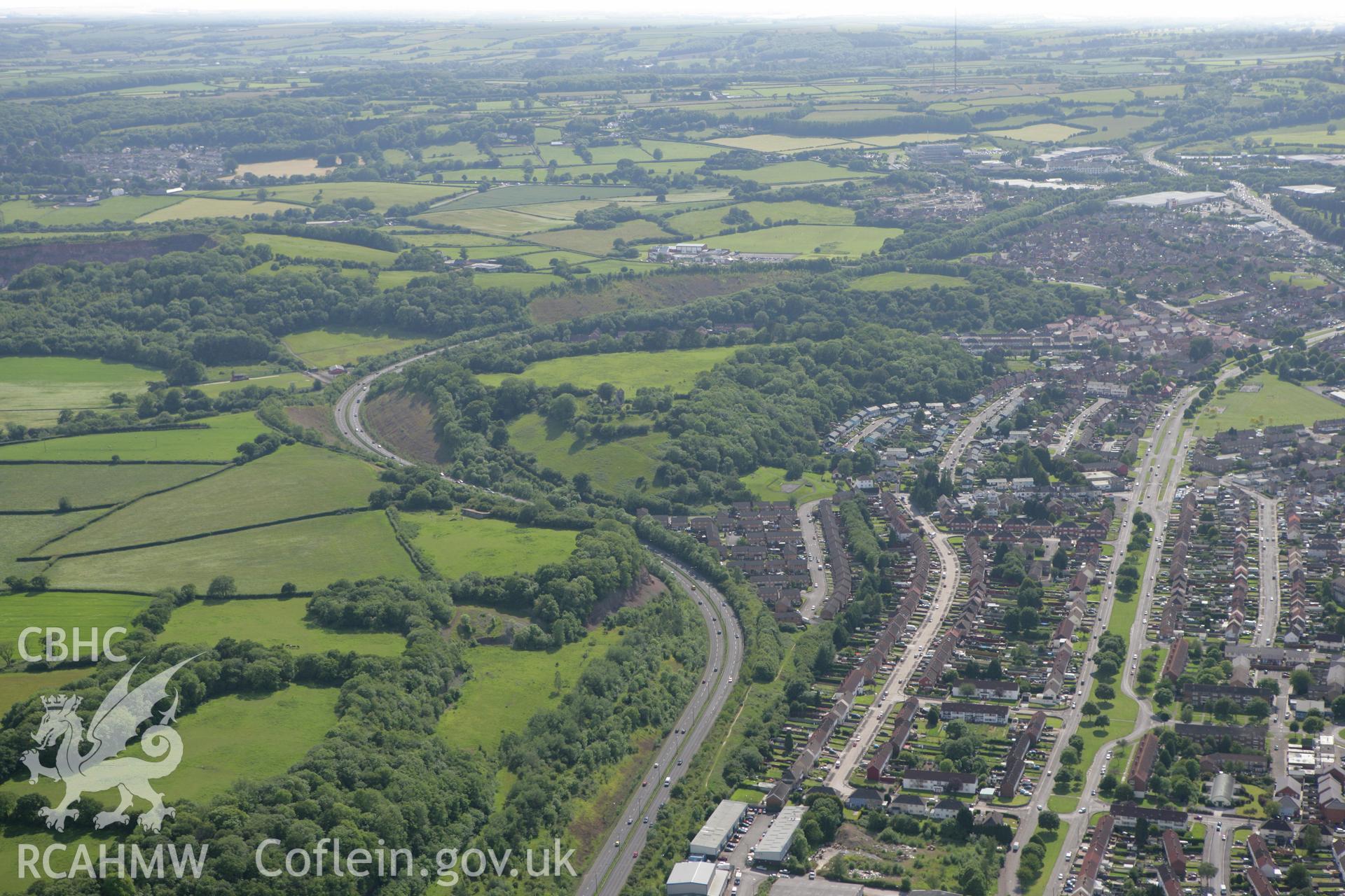 RCAHMW colour oblique photograph of Caerau Camp. Taken by Toby Driver on 13/06/2011.
