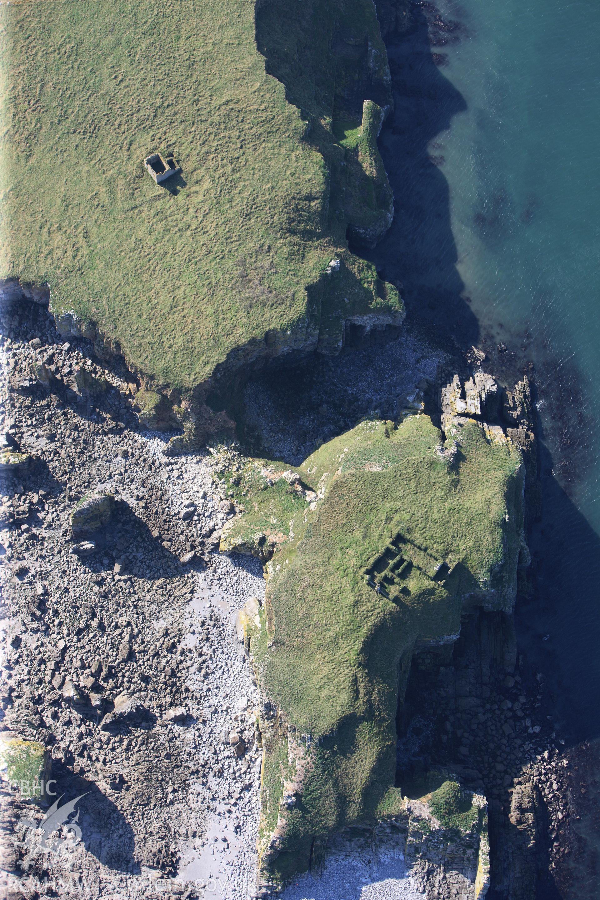 RCAHMW colour oblique photograph of monastic buildings, St Margaret's Island. Taken by Toby Driver and Oliver Davies on 28/09/2011.