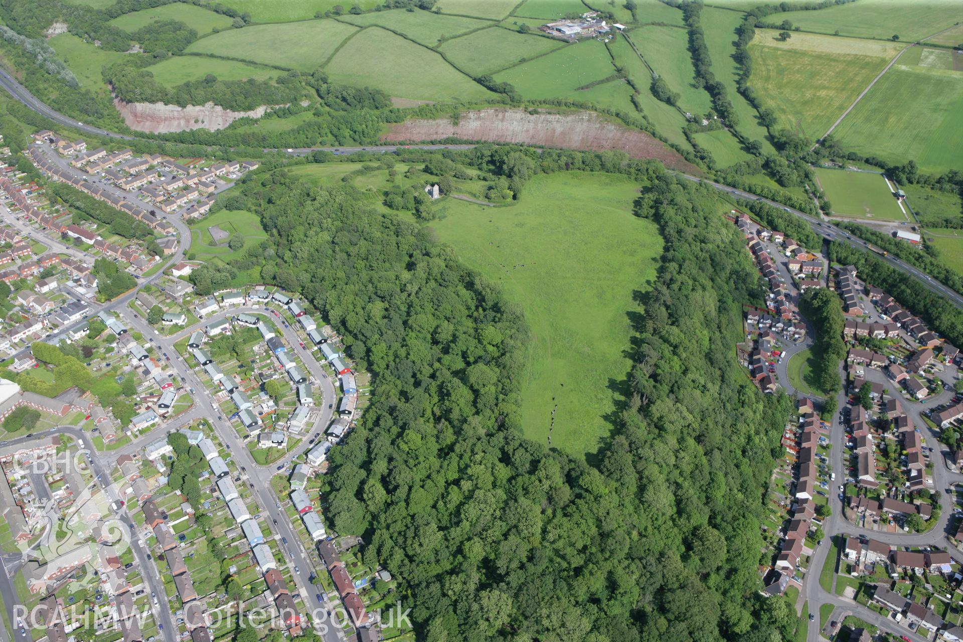 RCAHMW colour oblique photograph of Caerau Camp. Taken by Toby Driver on 13/06/2011.