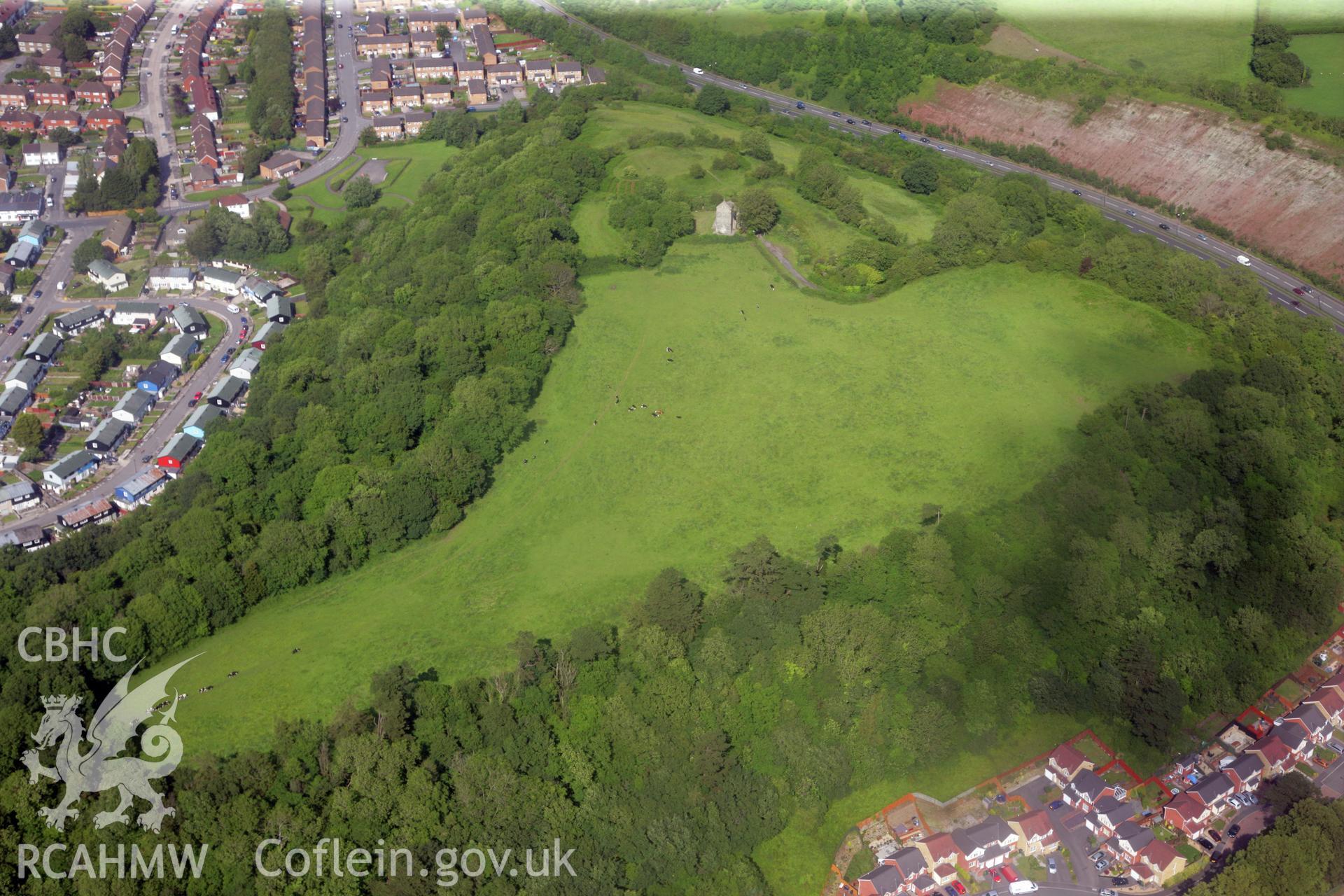 RCAHMW colour oblique photograph of Caerau Camp. Taken by Toby Driver on 13/06/2011.