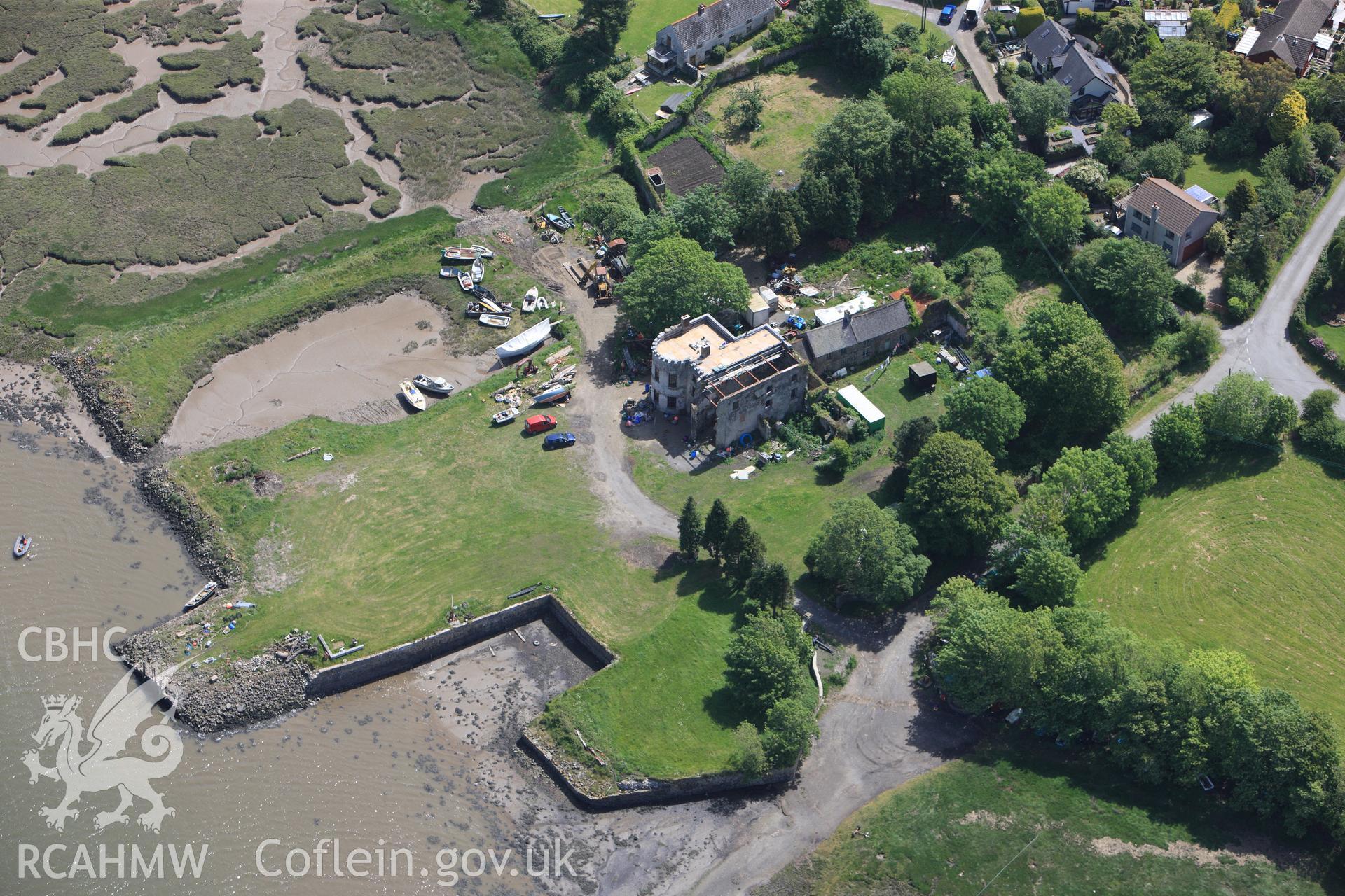RCAHMW colour oblique photograph of Landshipping house, Martlewy. Taken by Toby Driver on 24/05/2011.