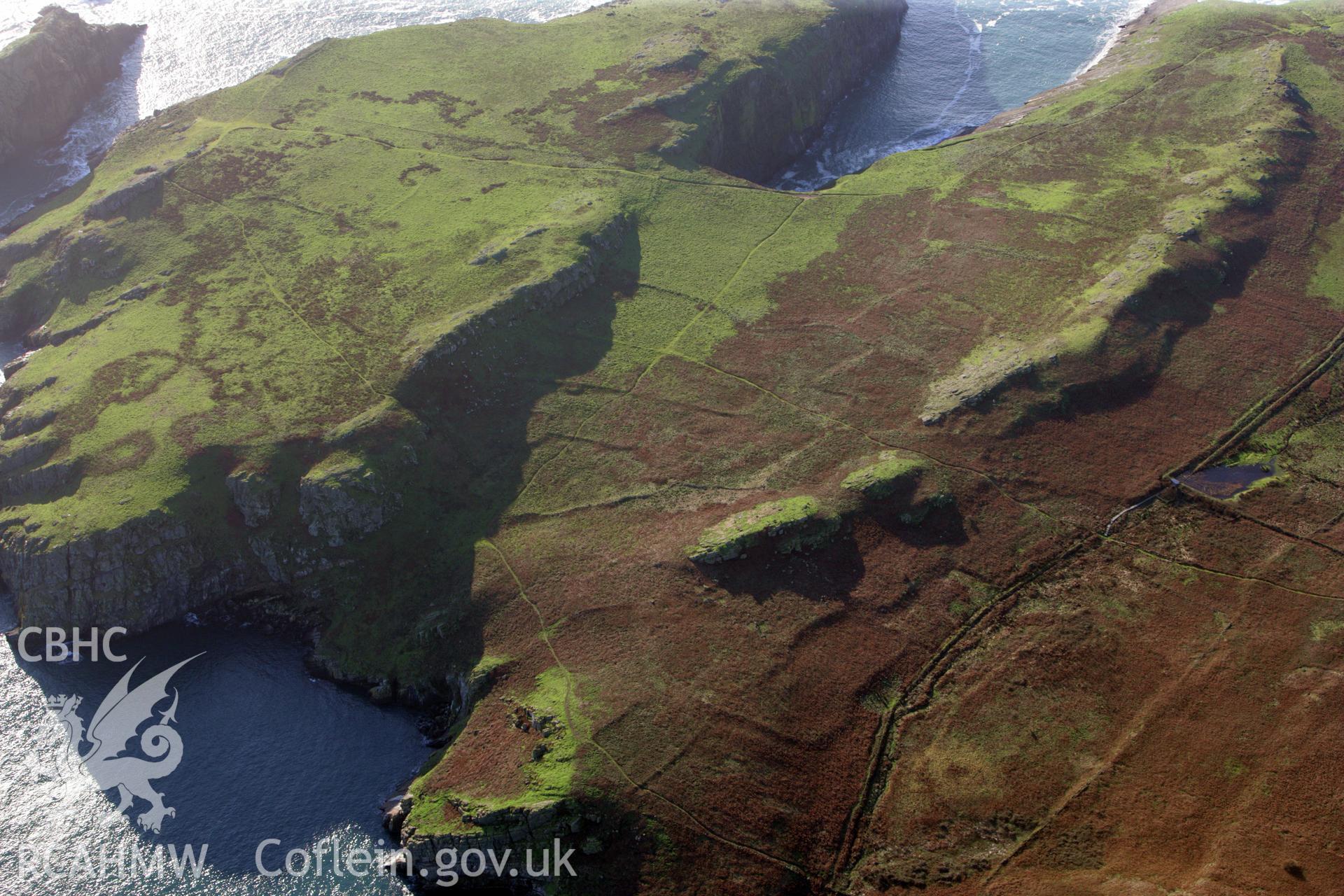 RCAHMW colour oblique photograph of The Wick, Skomer Island, looking south. Taken by O. Davies & T. Driver on 22/11/2013.