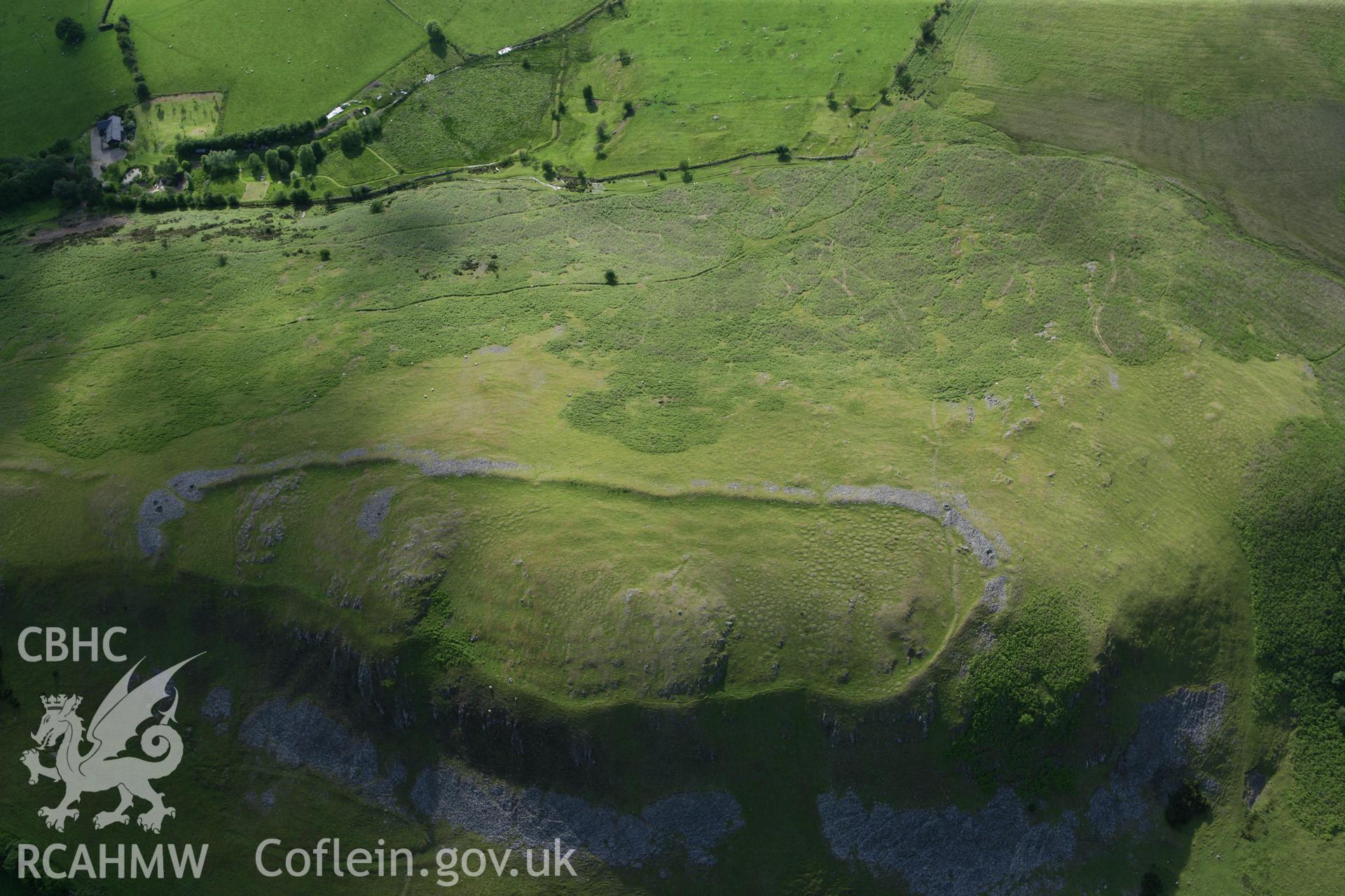 RCAHMW colour oblique photograph of Castle Bank hillfort. Taken by Toby Driver on 13/06/2011.