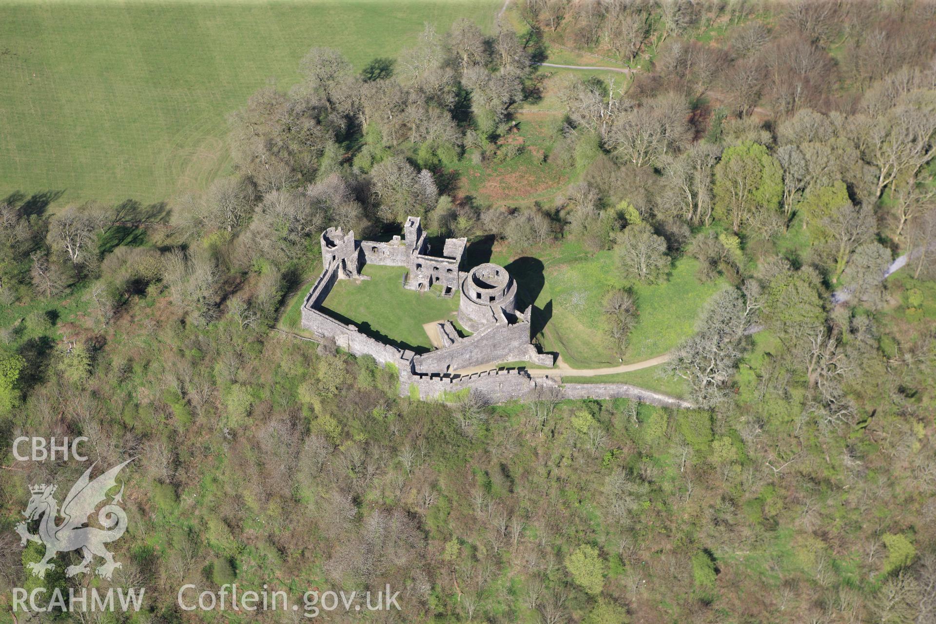 RCAHMW colour oblique photograph of Dinefwr Castle. Taken by Toby Driver on 08/04/2011.
