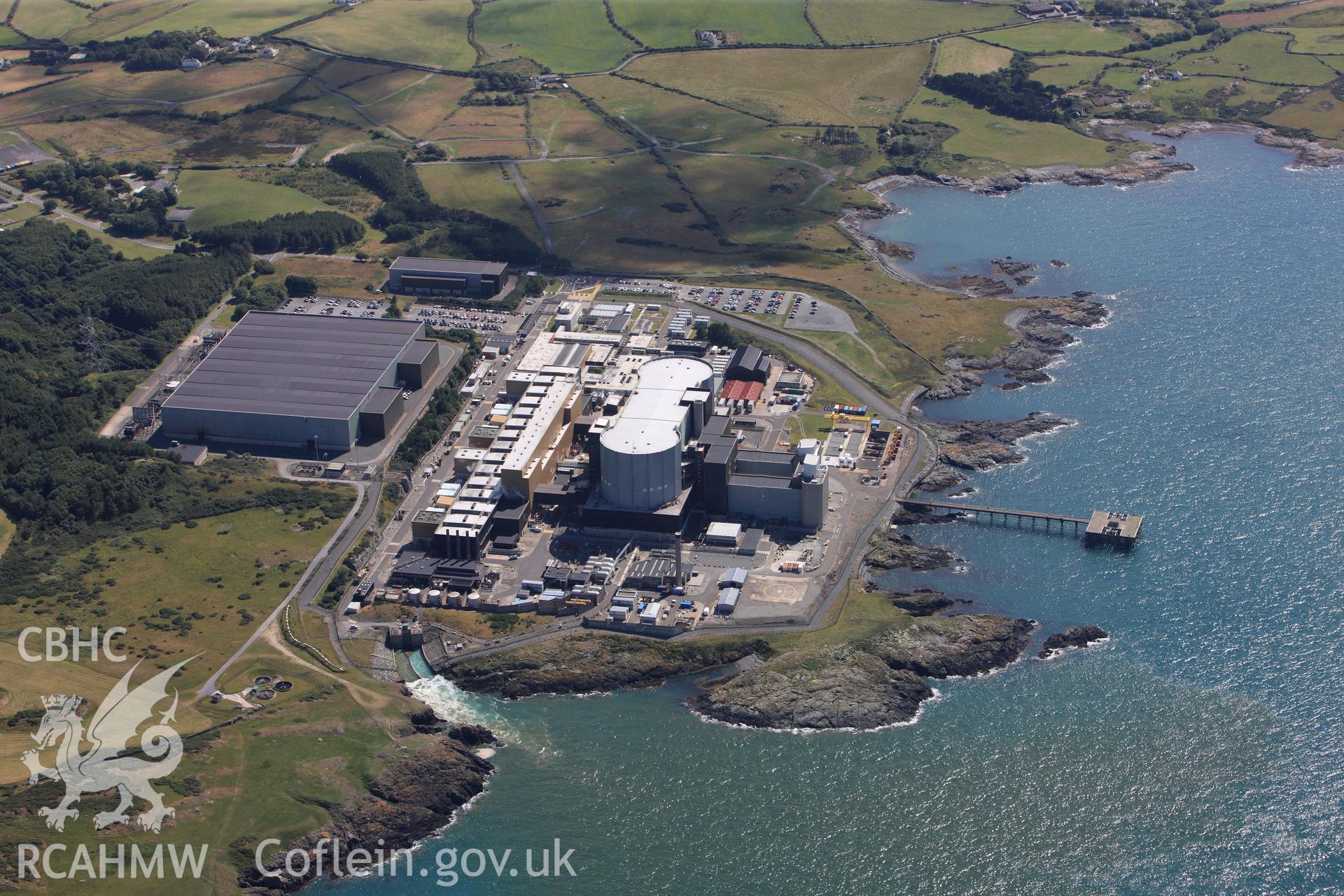 RCAHMW colour oblique photograph of Wylfa Nuclear Power Station. Taken by Toby Driver on 20/07/2011.
