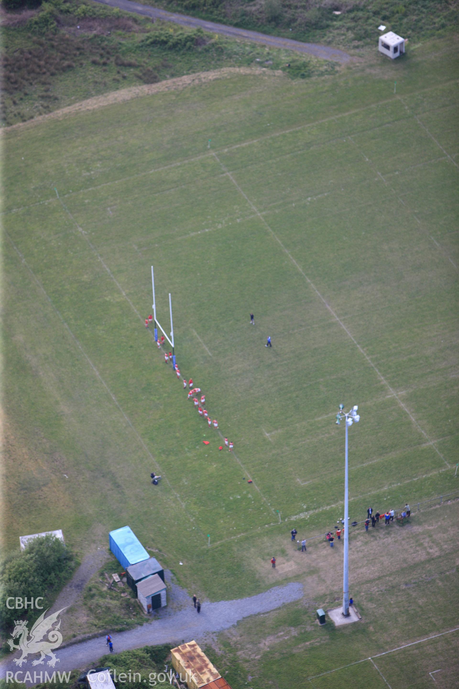 RCAHMW colour oblique photograph of Trimsaran rugby ground. Taken by Toby Driver and Oliver Davies on 04/05/2011.